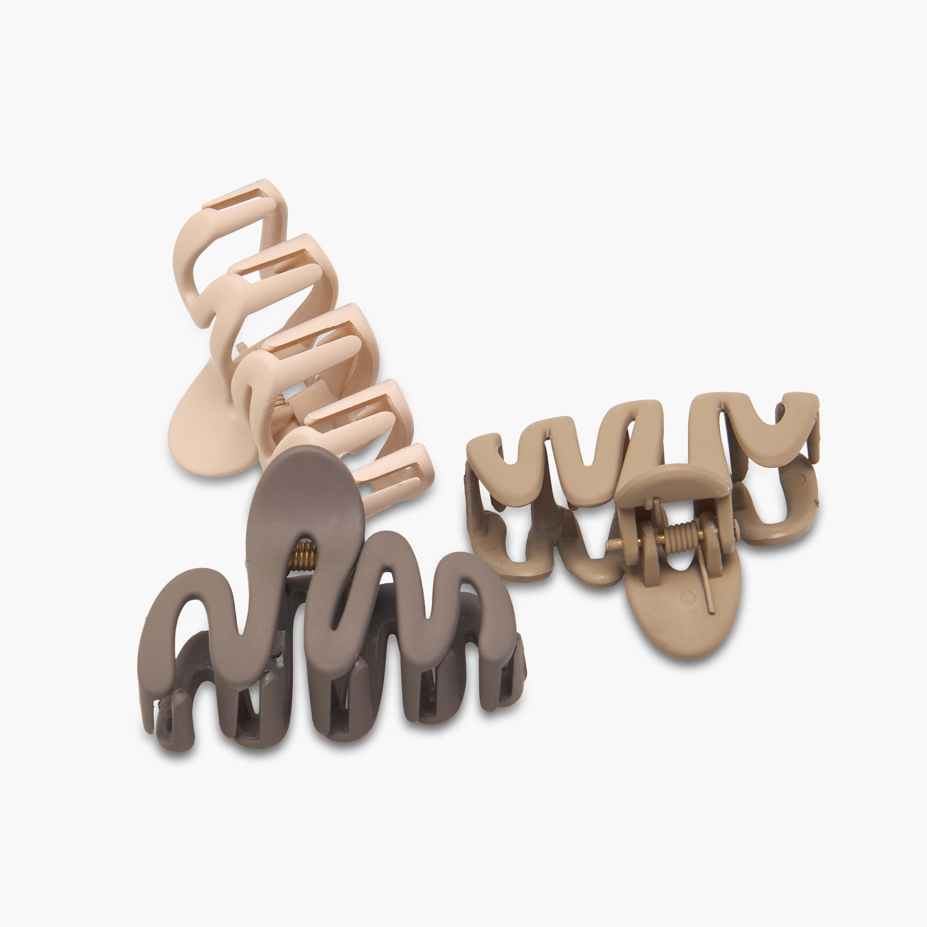 مشابك شعر مموجة بلمسة مطفية من جلو - طقم 4 قطع-women-hairaccessories-clamps-image-7