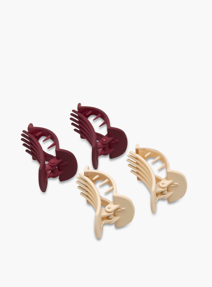 مشابك شعر منحنية ومفرغة من جلو - عبوة 4 قطع-women-hairaccessories-clamps-image-5