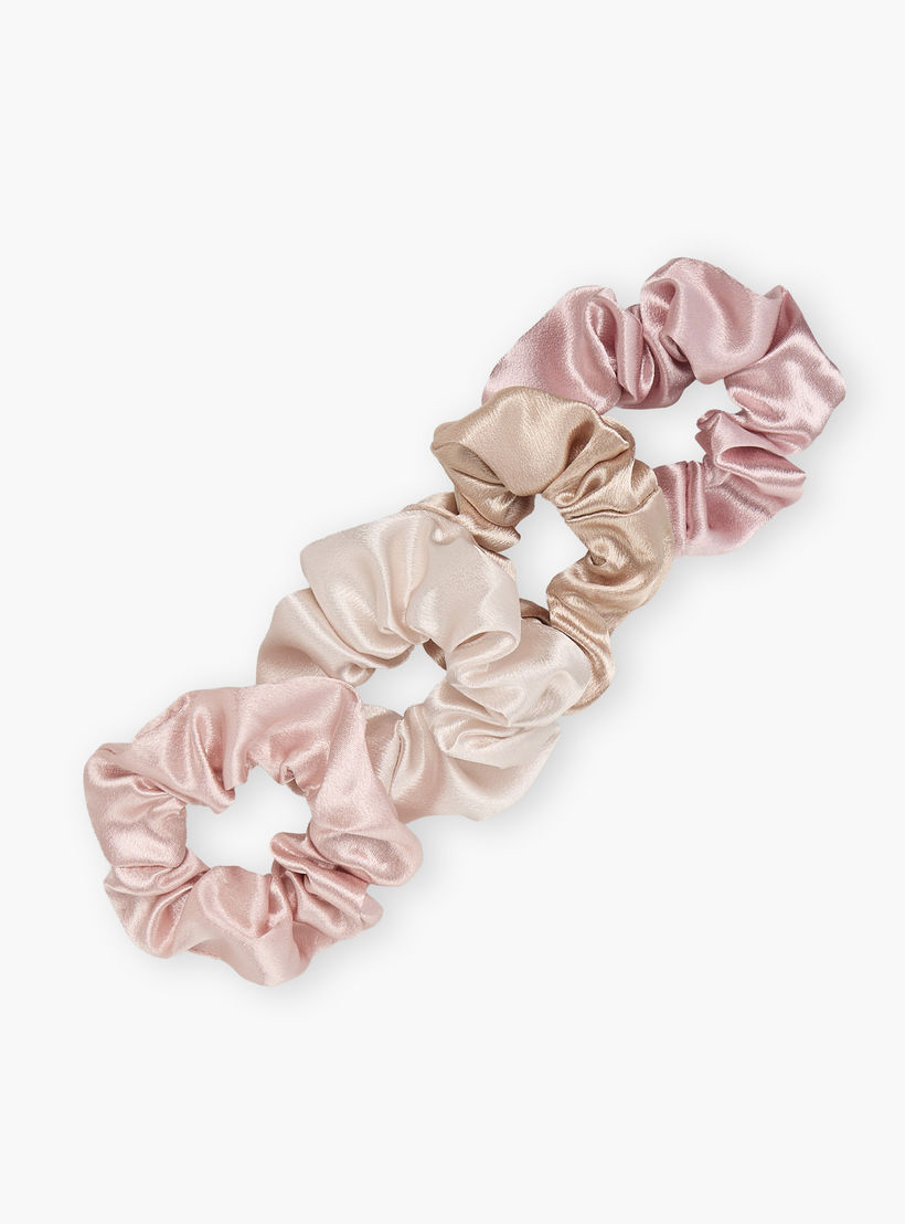 طقم ربطات سكرانشي ساتان 4 قطع من جلو-women-hairaccessories-scrunchies-image-2