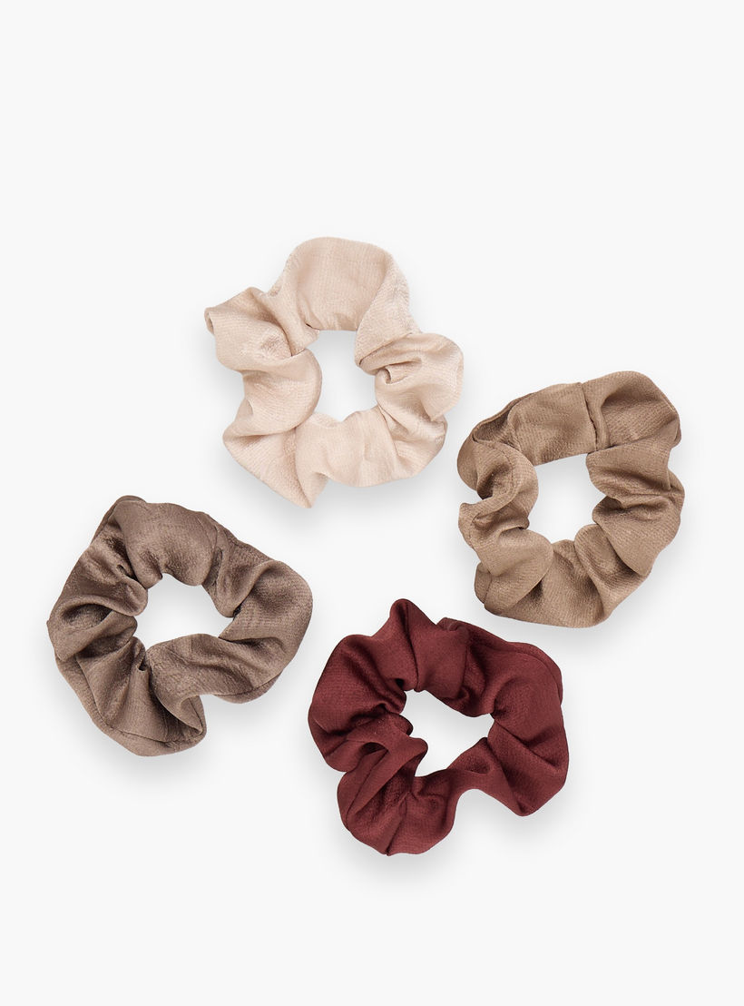 طقم من 4 أربطة شعر ساتان من جلو-women-hairaccessories-scrunchies-image-3