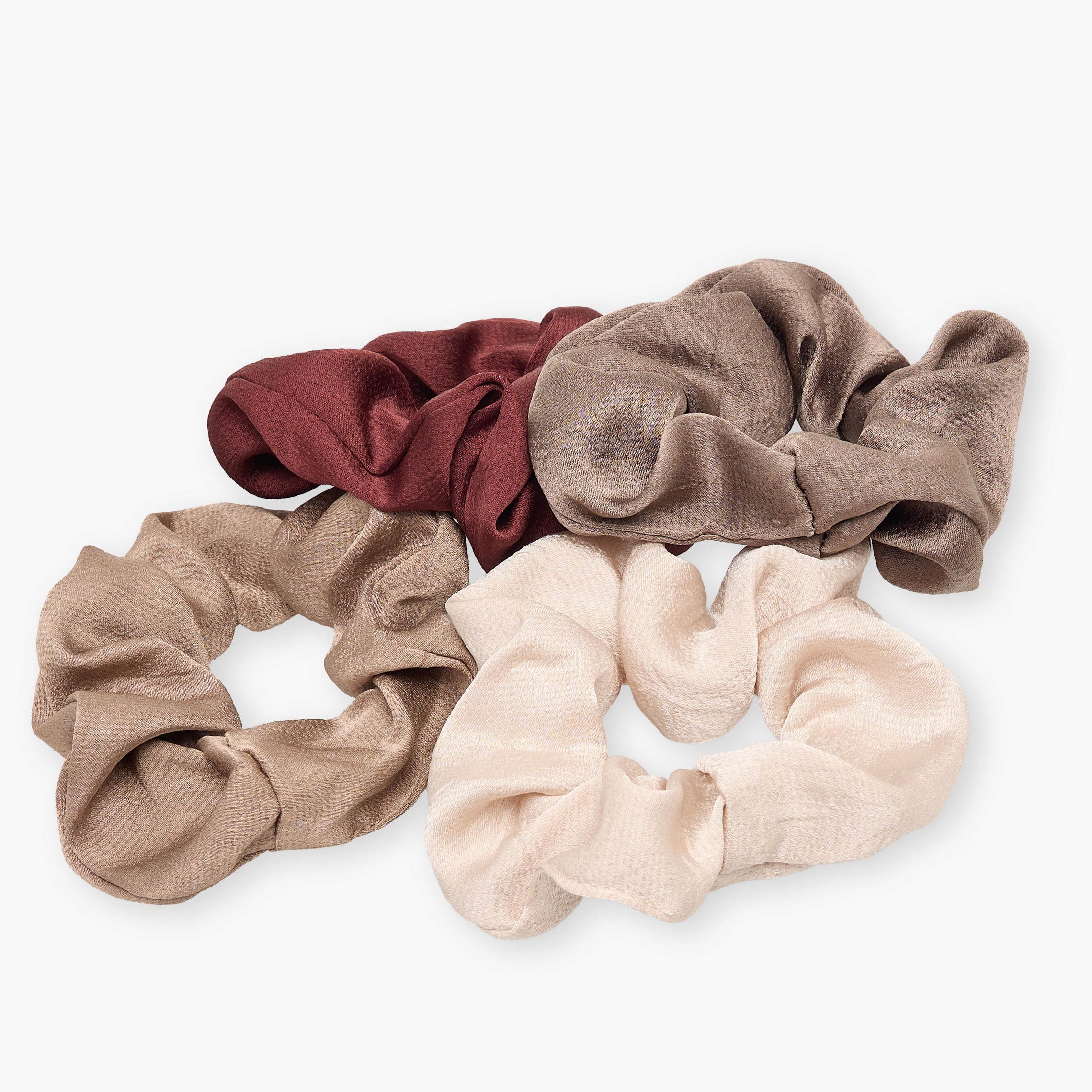 طقم من 4 أربطة شعر ساتان من جلو-women-hairaccessories-scrunchies-image-4