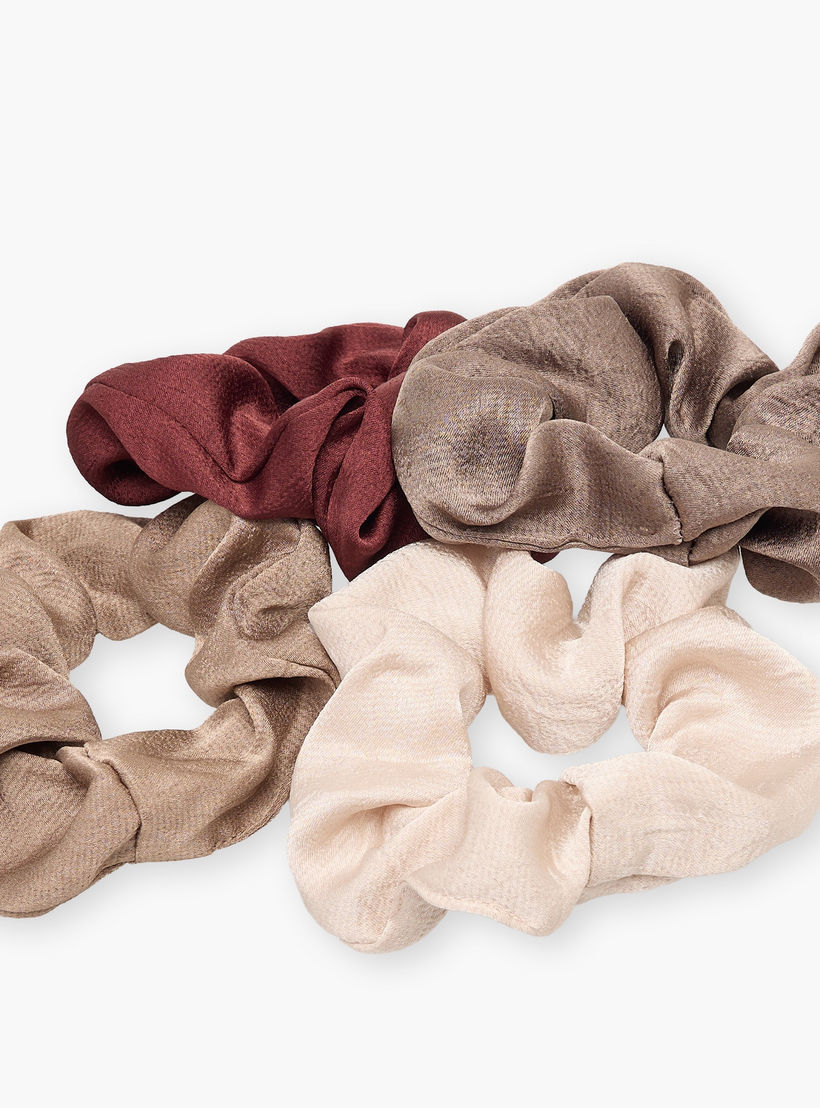 طقم من 4 أربطة شعر ساتان من جلو-women-hairaccessories-scrunchies-image-4