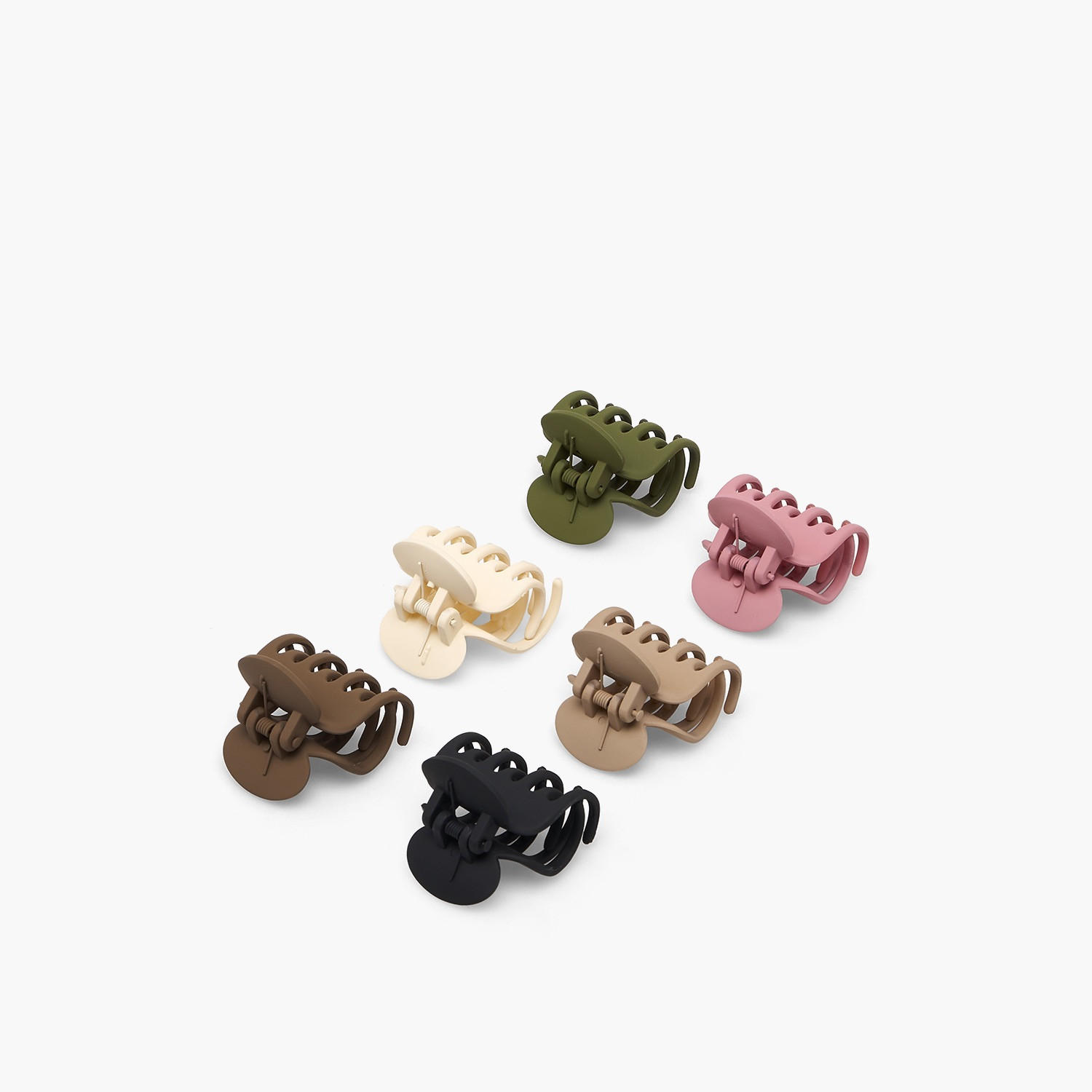 مشابك شعر منحنية بتشطيب مطفي من جلو - عبوة 6 قطع-women-hairaccessories-clamps-image-8