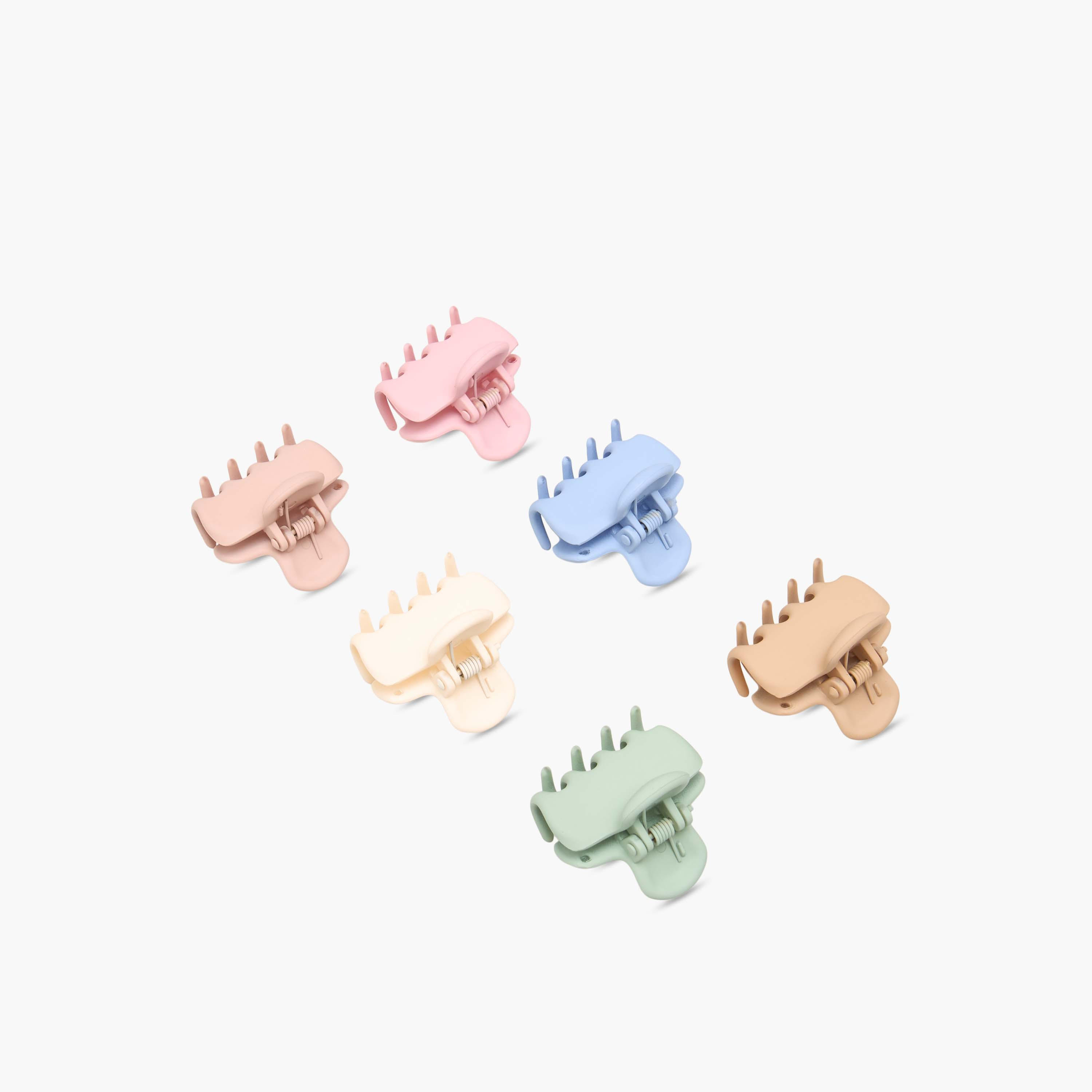 Gloo Pack of 6 Curved Hair Clamp with Matte Finish-women-hairaccessories-clamps-image-8