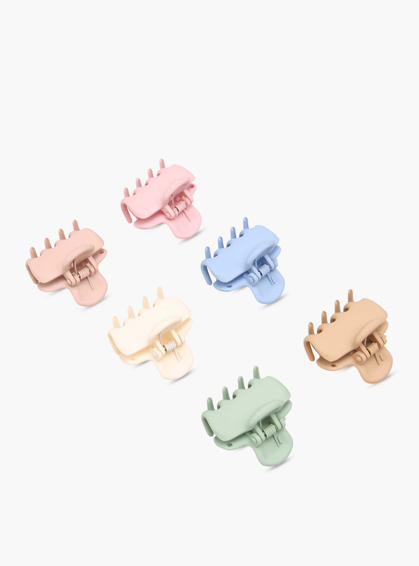 Gloo Pack of 6 Curved Hair Clamp with Matte Finish-women-hairaccessories-clamps-image-8