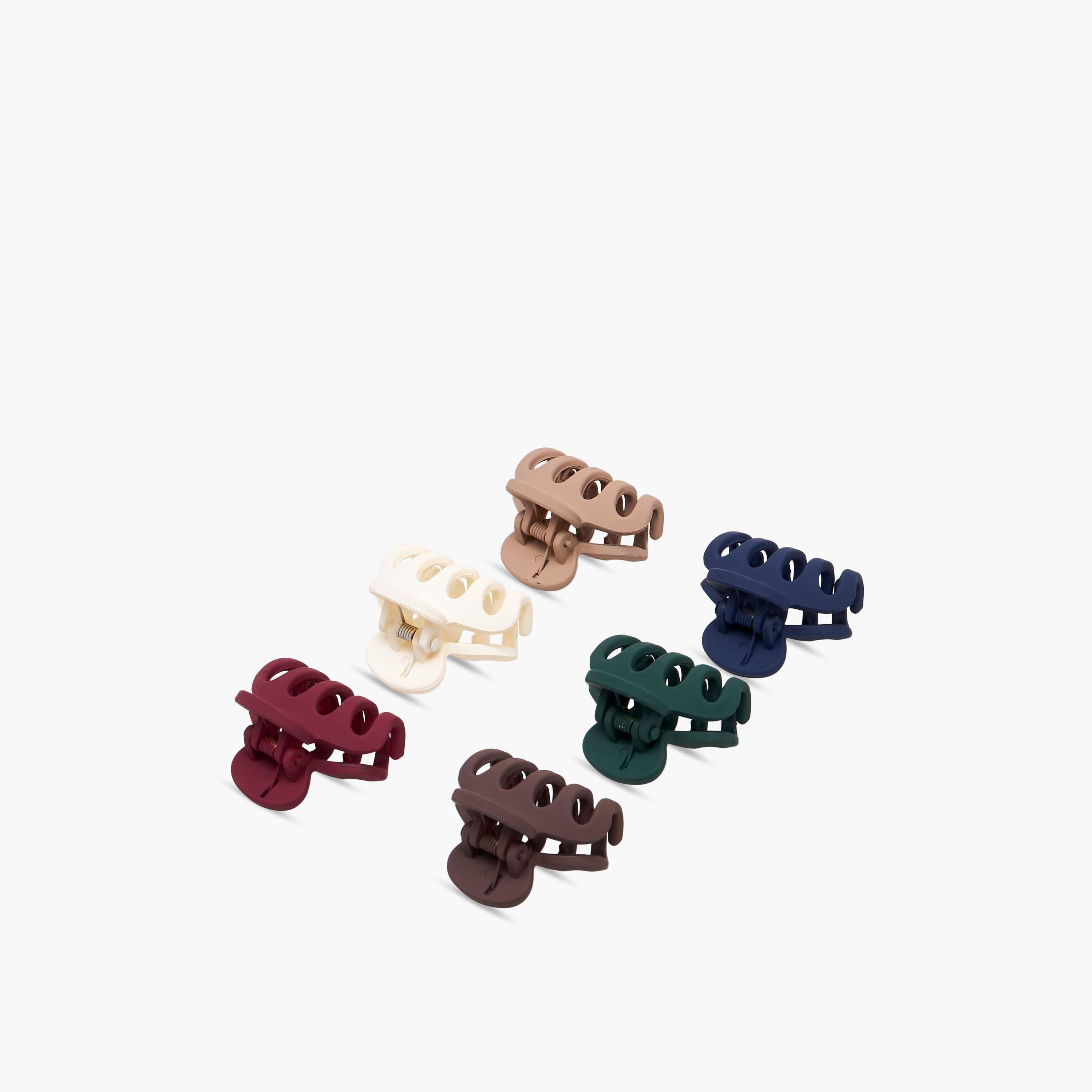 Gloo Pack of 6 Curved Hair Clamp with Slotted Design-women-hairaccessories-clamps-image-8