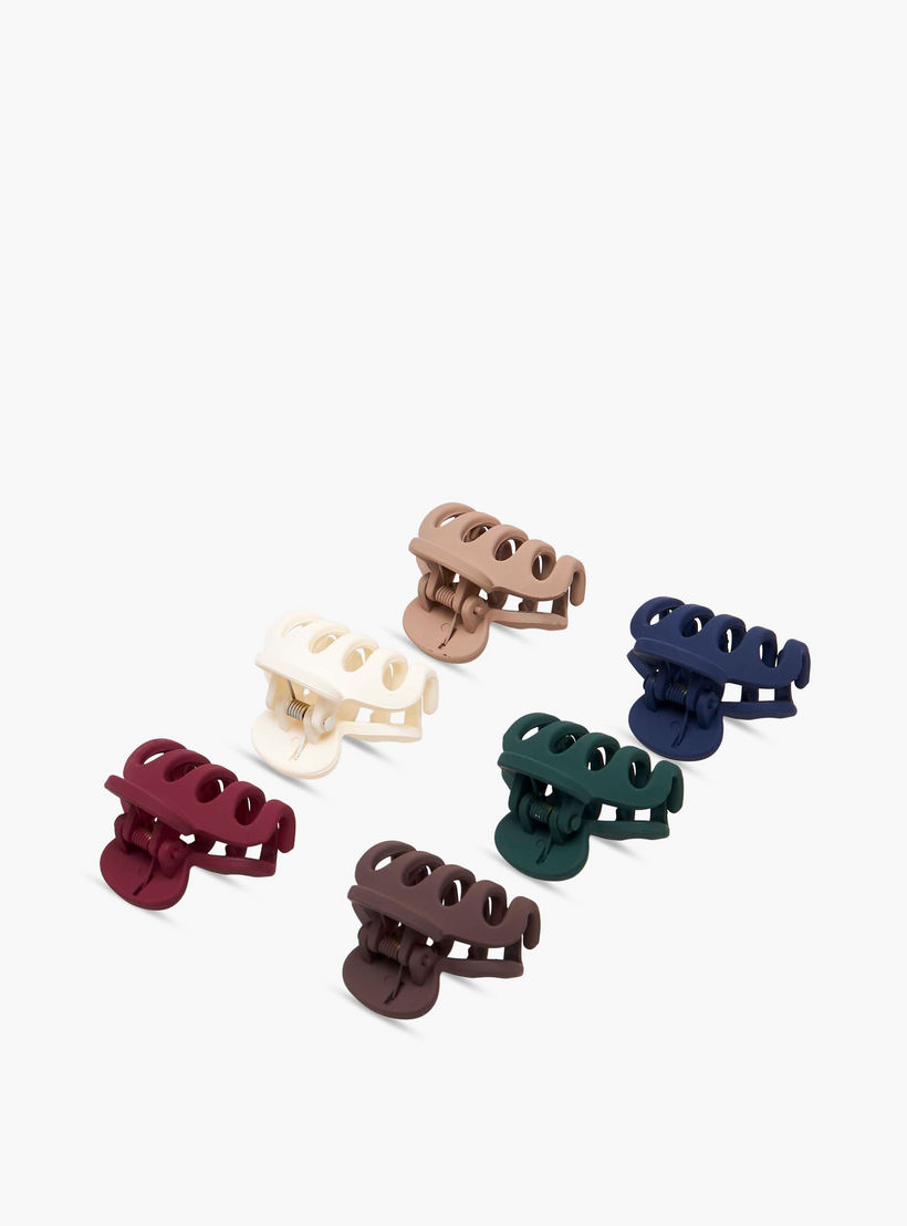 Gloo Pack of 6 Curved Hair Clamp with Slotted Design-women-hairaccessories-clamps-image-8