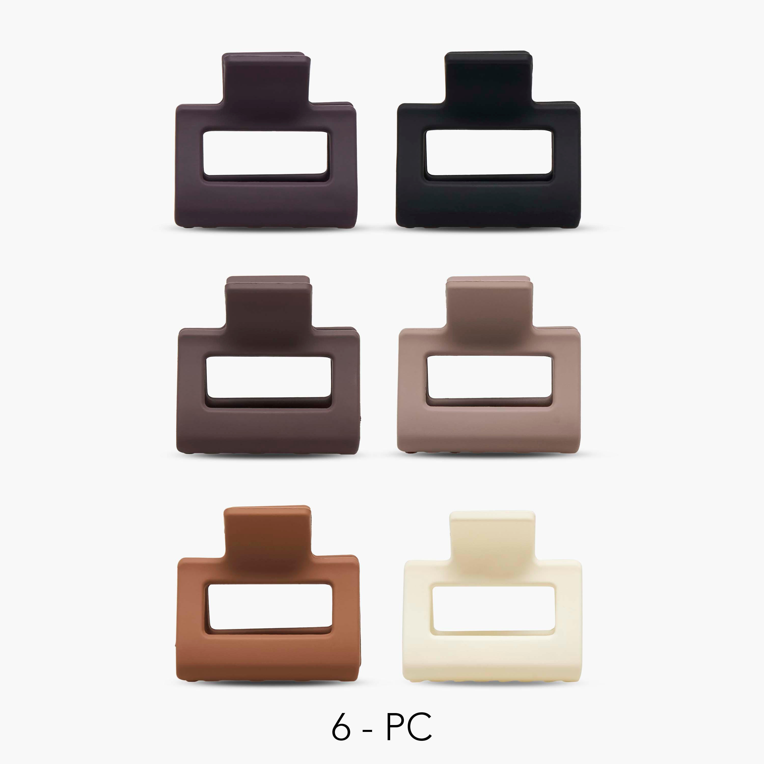Gloo Pack of 6 Rectangular Shaped Hair Clamps-women-hairaccessories-clamps-image-1