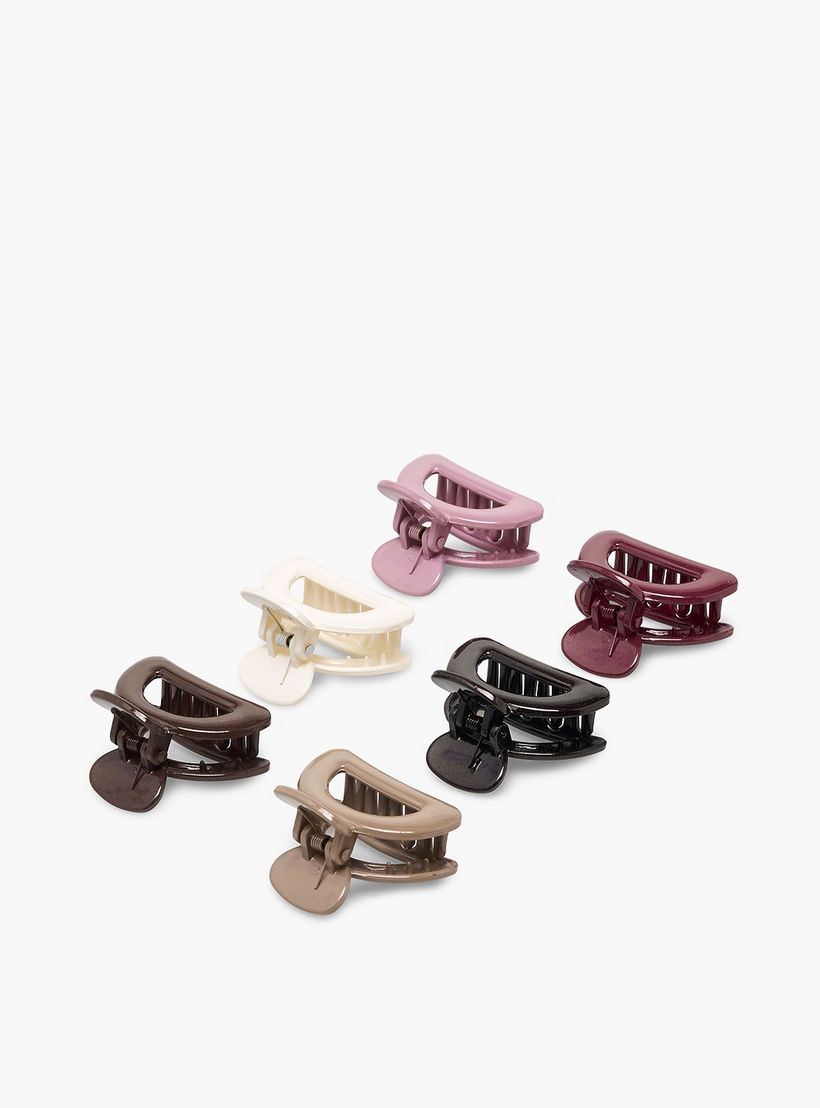 Gloo Pack of 6 Curved Hair Clamp with Cutout Design-women-hairaccessories-clamps-image-8
