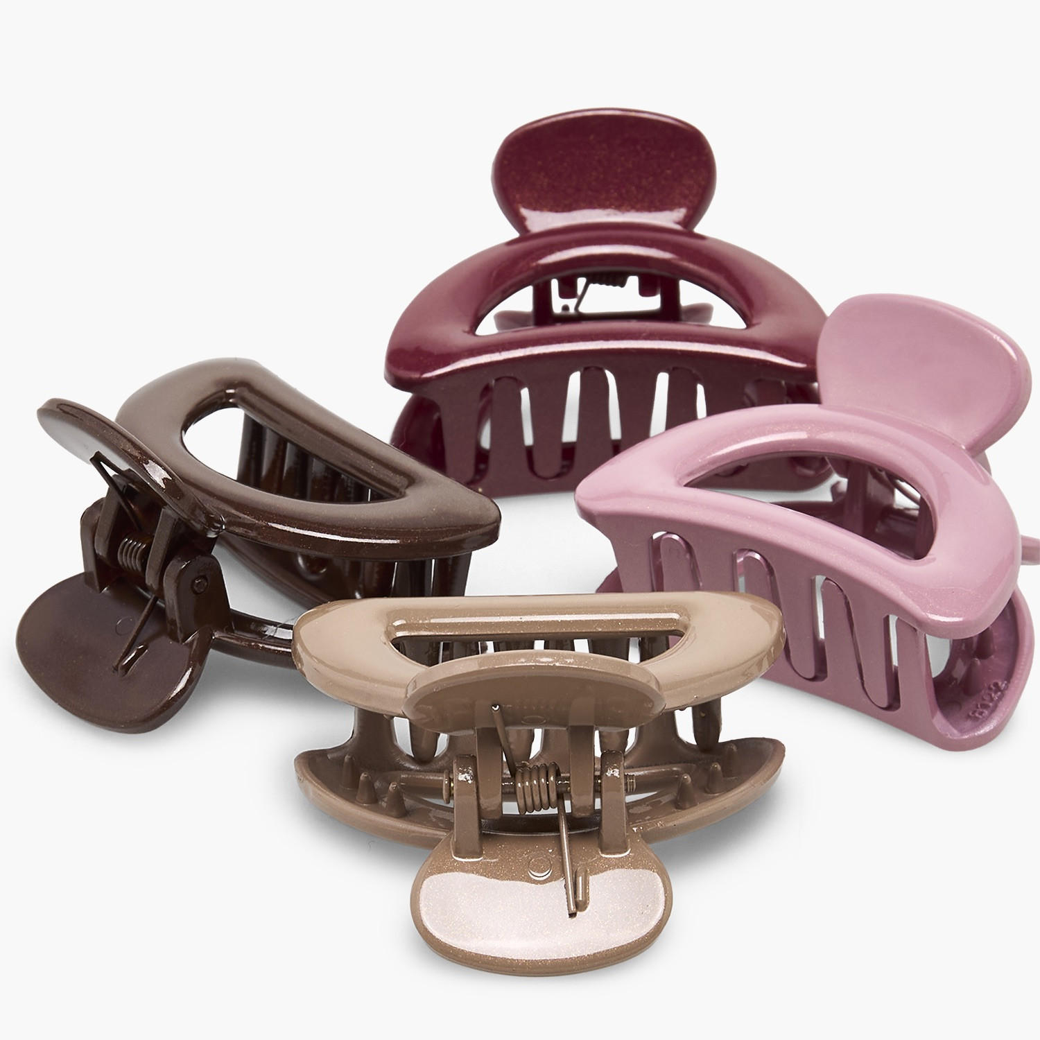 Gloo Pack of 6 Curved Hair Clamp with Cutout Design-women-hairaccessories-clamps-image-9