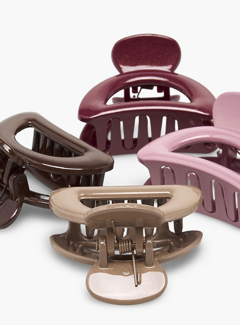 Gloo Pack of 6 Curved Hair Clamp with Cutout Design-women-hairaccessories-clamps-image-9