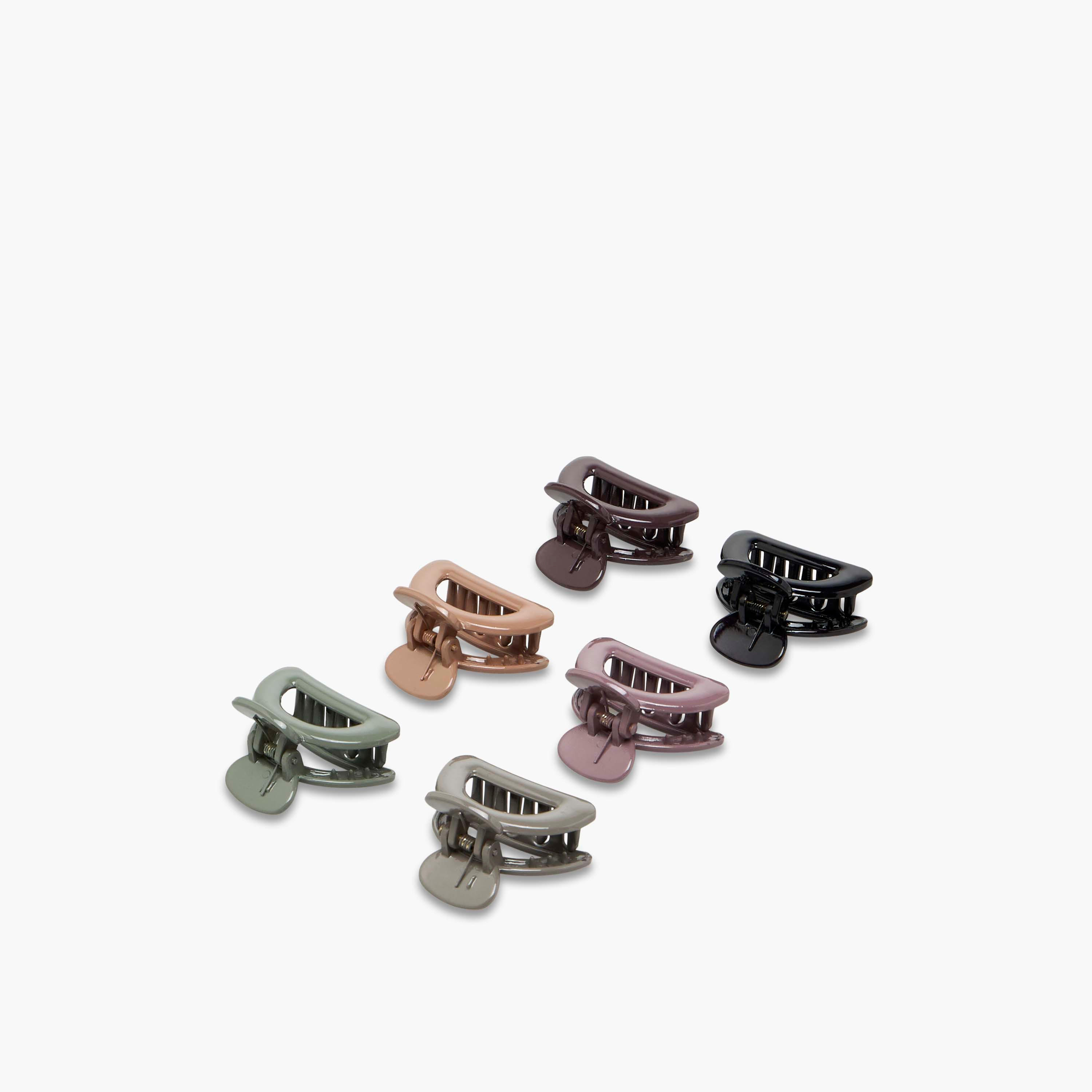 Gloo Pack of 6 Curved Hair Clamp with Cutout Design-women-hairaccessories-clamps-image-8