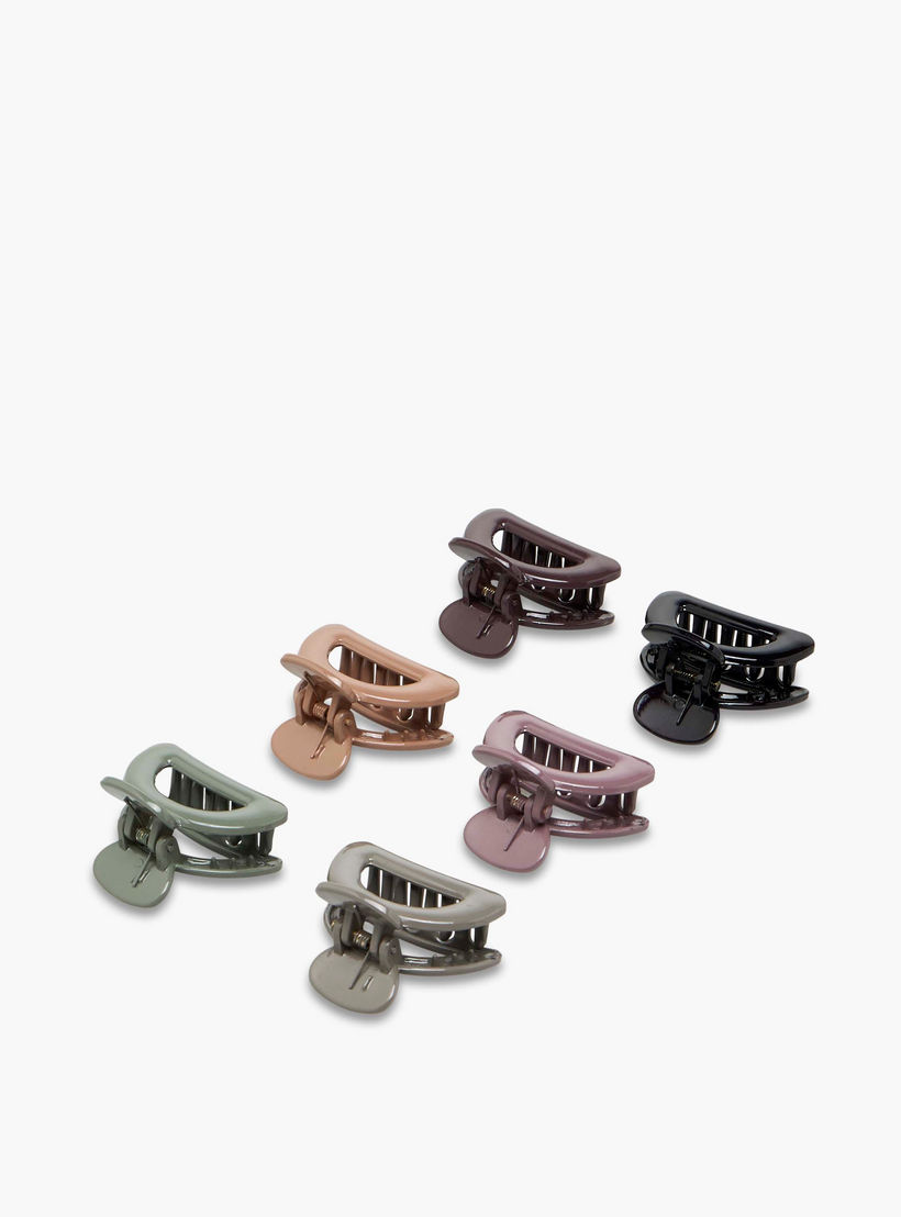 Gloo Pack of 6 Curved Hair Clamp with Cutout Design-women-hairaccessories-clamps-image-8
