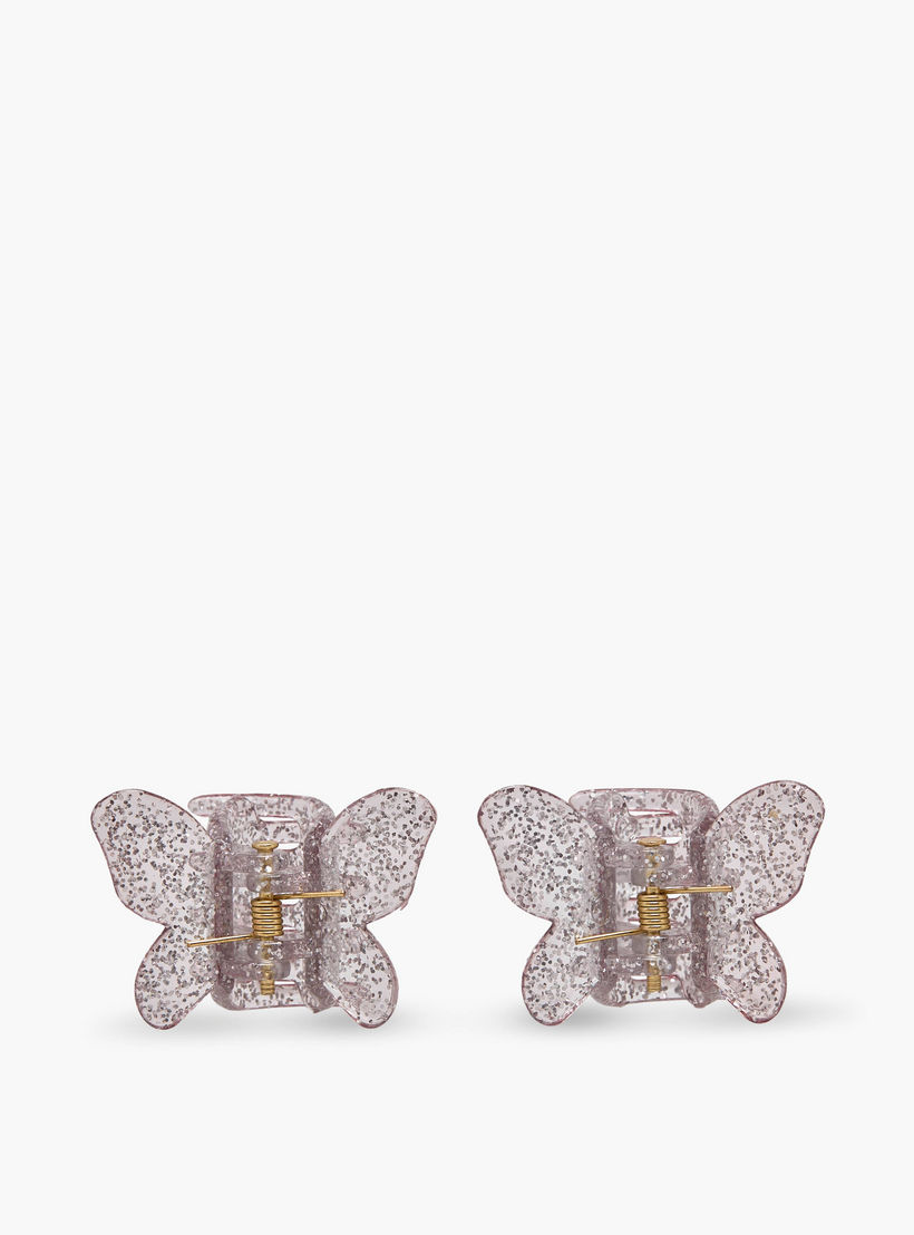Gloo Pack of 6 Butterfly Hair Clamp with Glitter Finish-women-hairaccessories-clamps-image-3