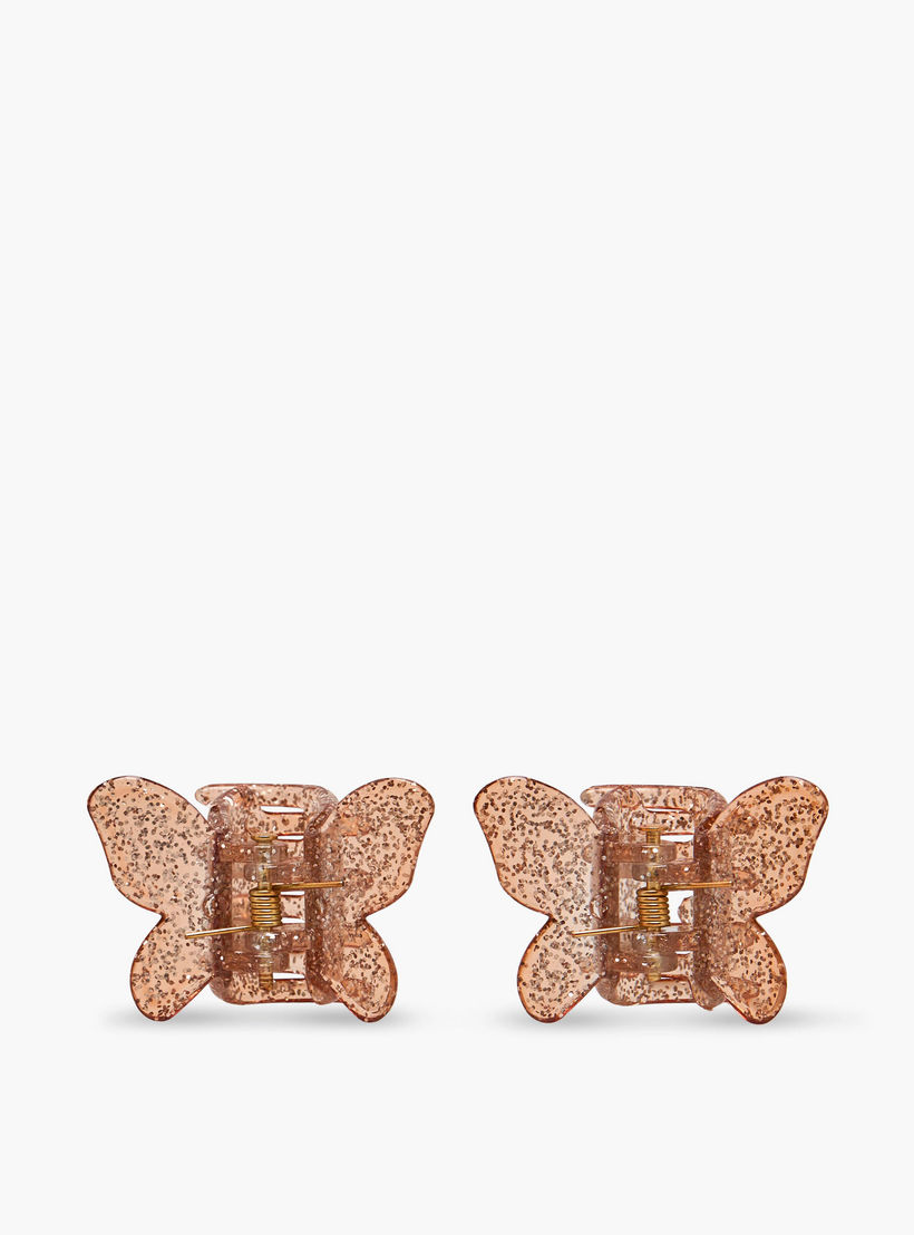 Gloo Pack of 6 Butterfly Hair Clamp with Glitter Finish-women-hairaccessories-clamps-image-4