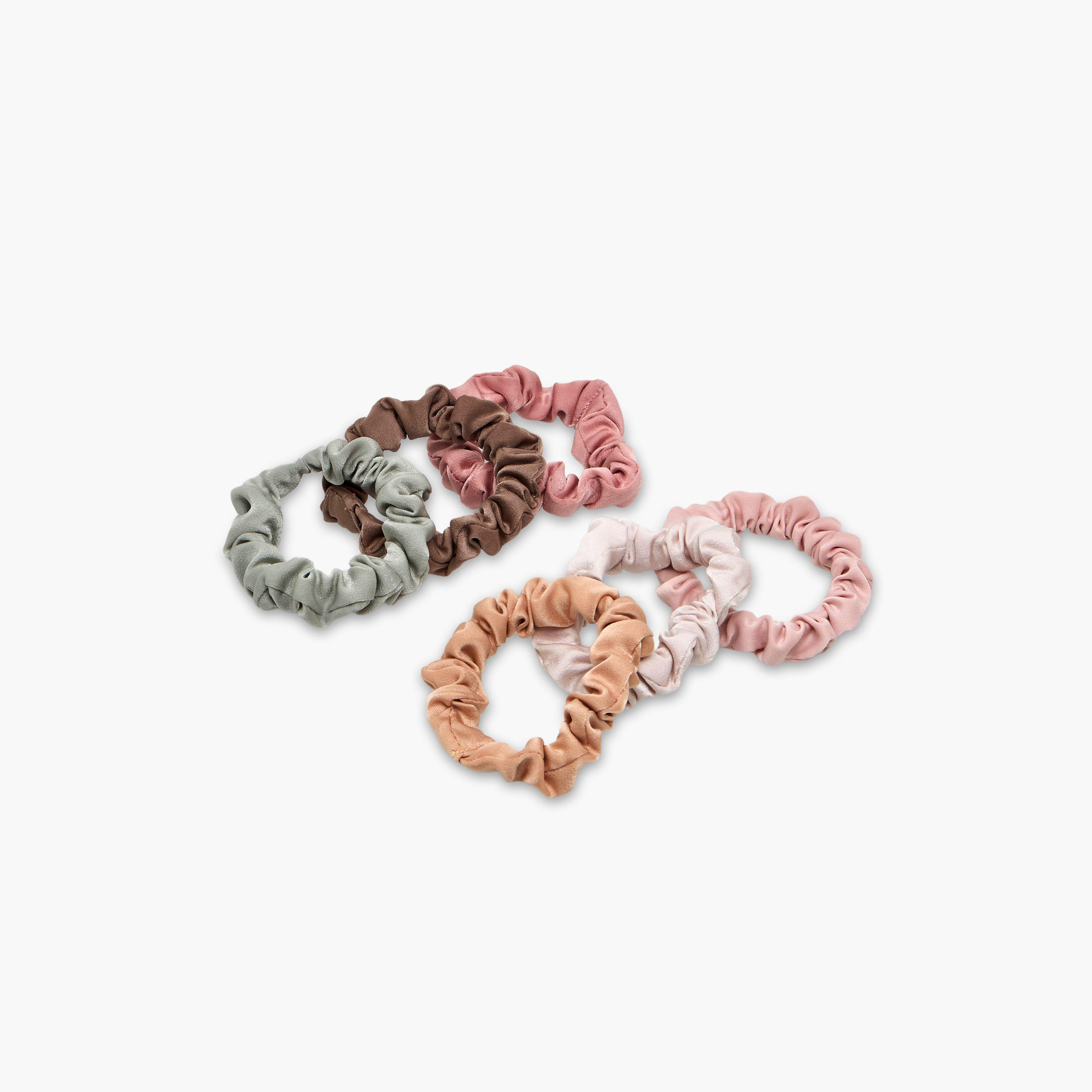 Gloo Pack of 6 Satin Hair Scrunchie-women-hairaccessories-scrunchies-image-2