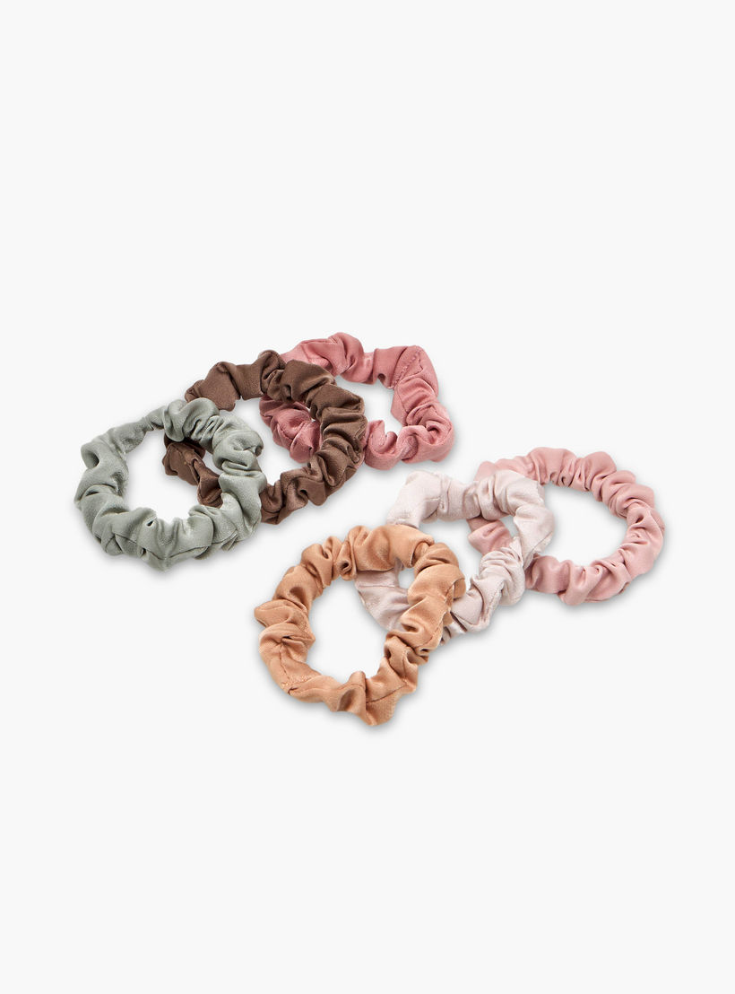 Gloo Pack of 6 Satin Hair Scrunchie-women-hairaccessories-scrunchies-image-2