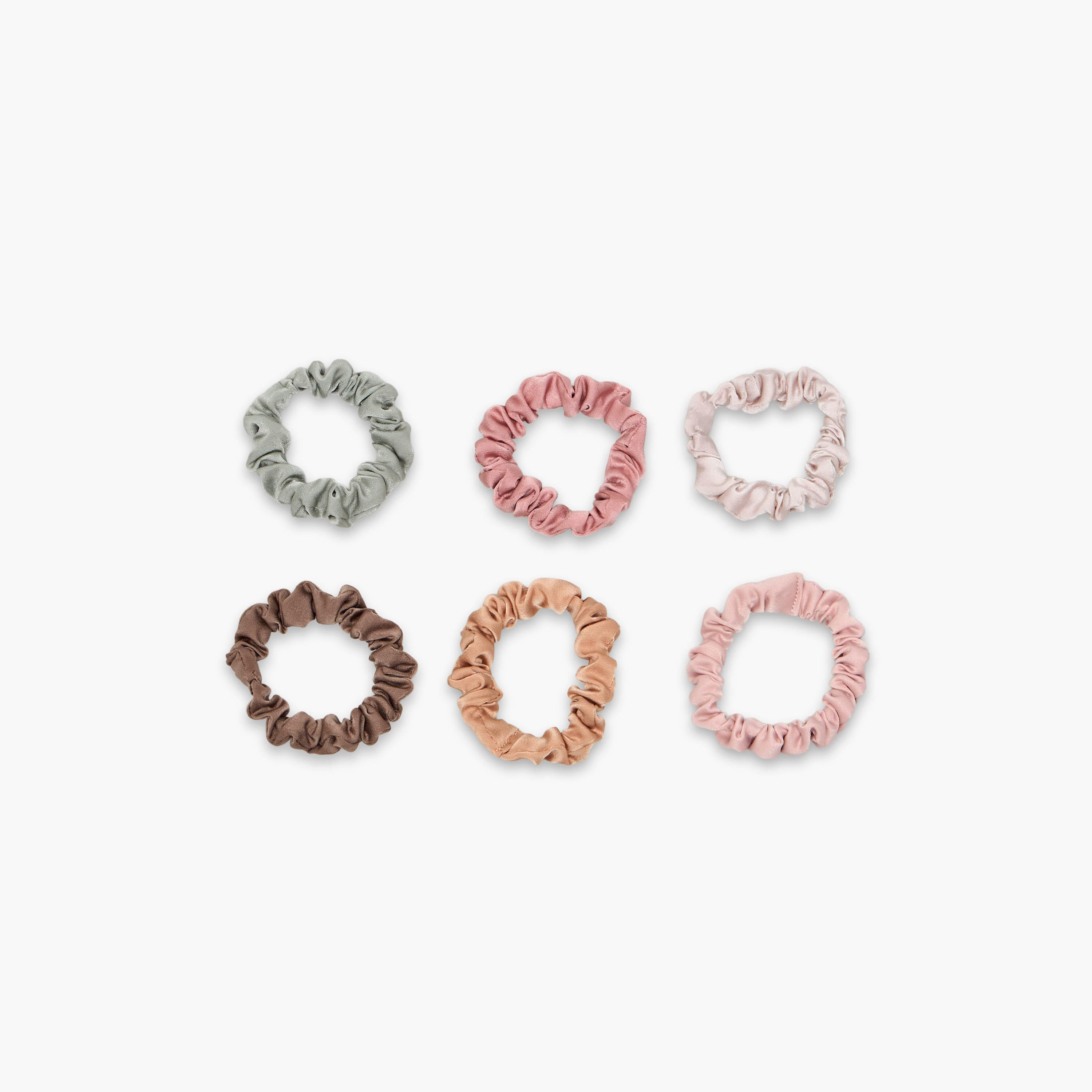 Gloo Pack of 6 Satin Hair Scrunchie-women-hairaccessories-scrunchies-image-3