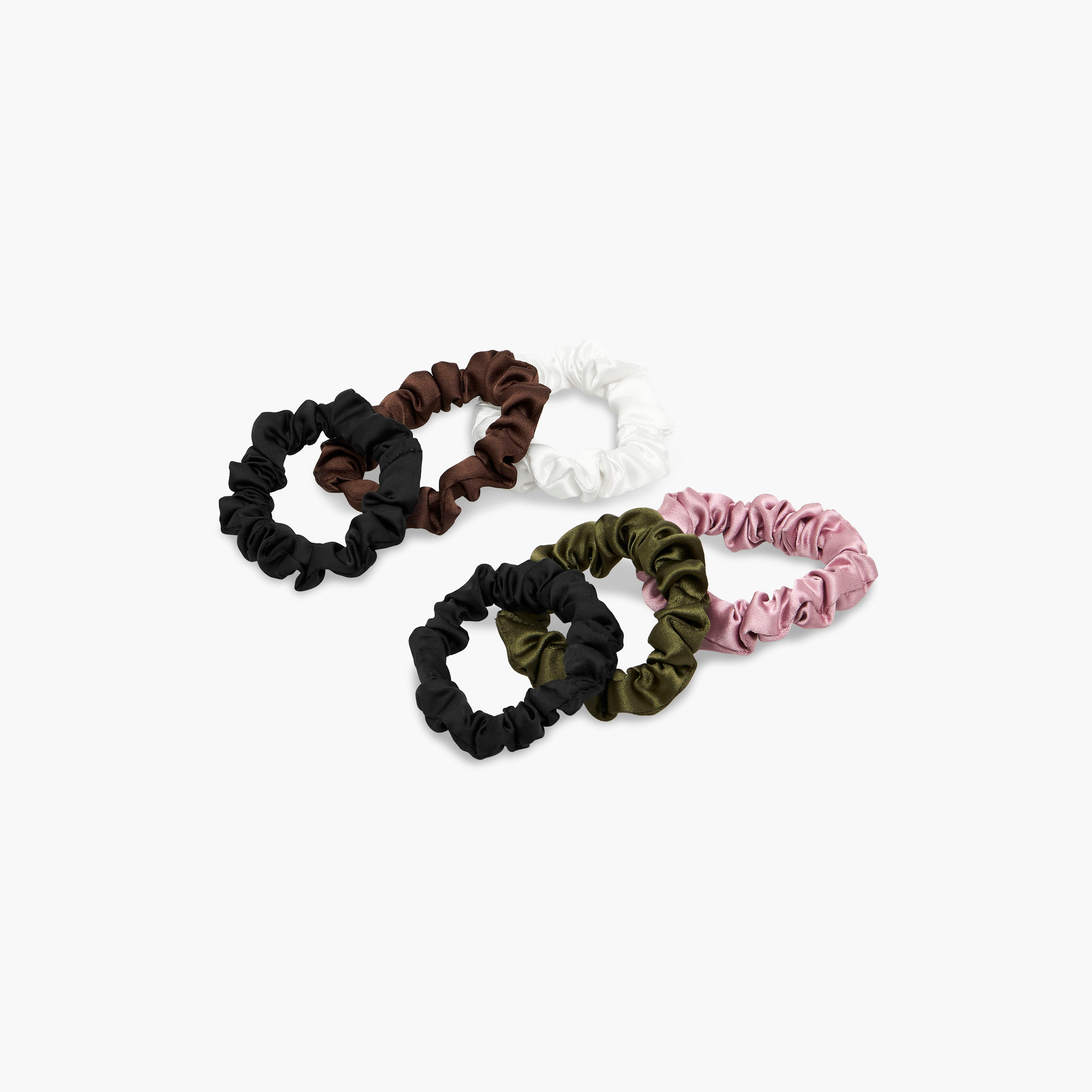 Gloo Pack of 6 Satin Hair Scrunchie-women-hairaccessories-scrunchies-image-2