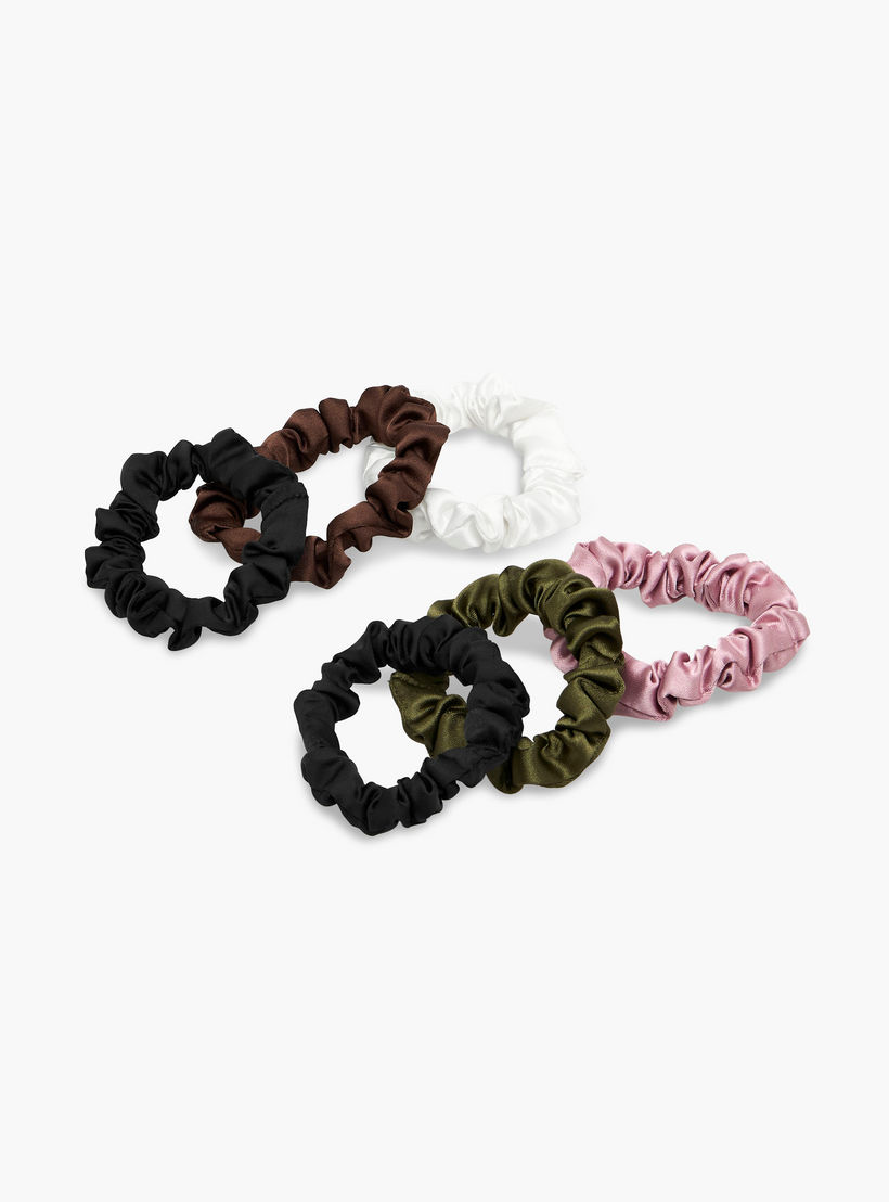 Gloo Pack of 6 Satin Hair Scrunchie-women-hairaccessories-scrunchies-image-2