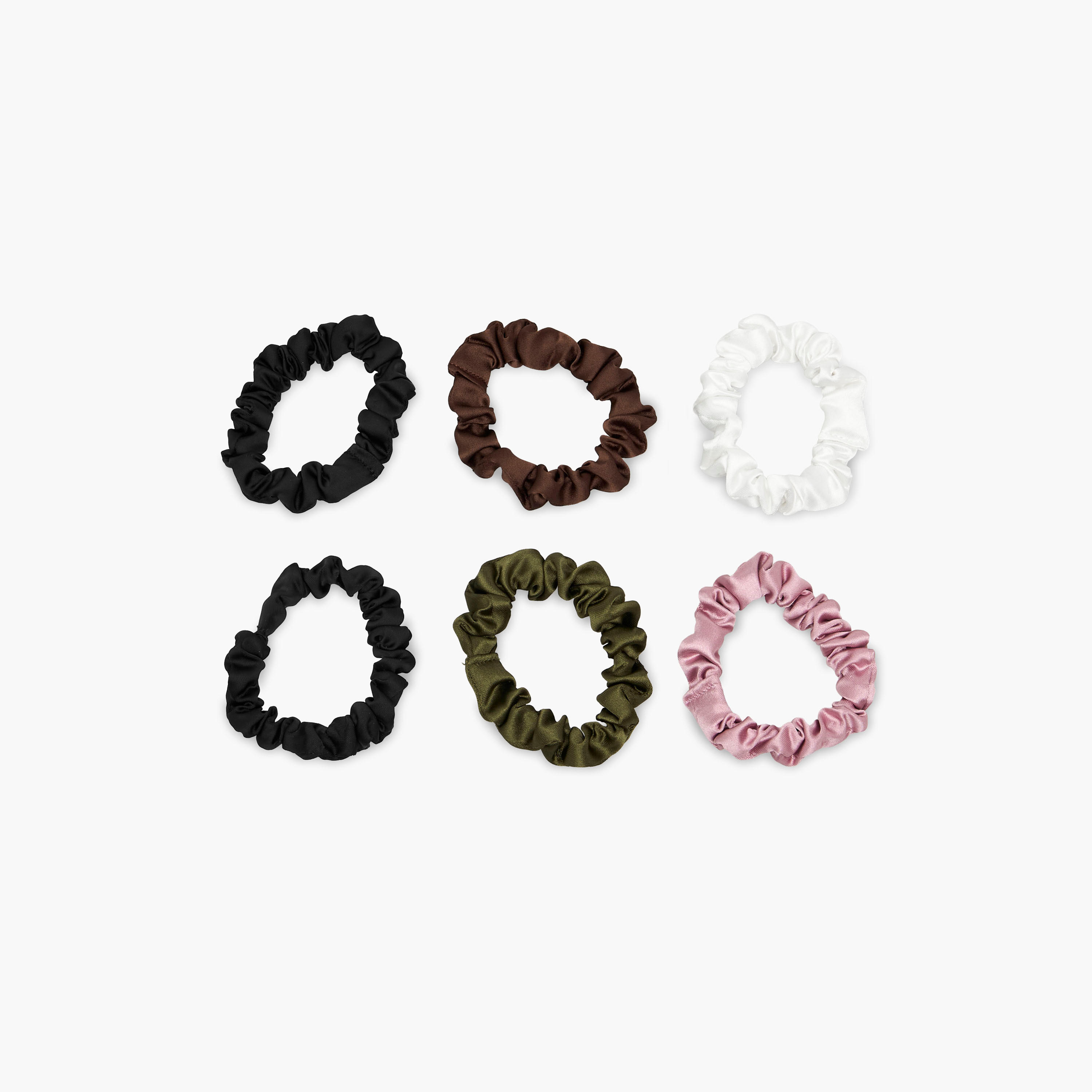 Gloo Pack of 6 Satin Hair Scrunchie-women-hairaccessories-scrunchies-image-3