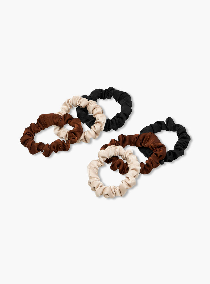 Gloo Pack of 6 Satin Hair Scrunchie-women-hairaccessories-scrunchies-image-2