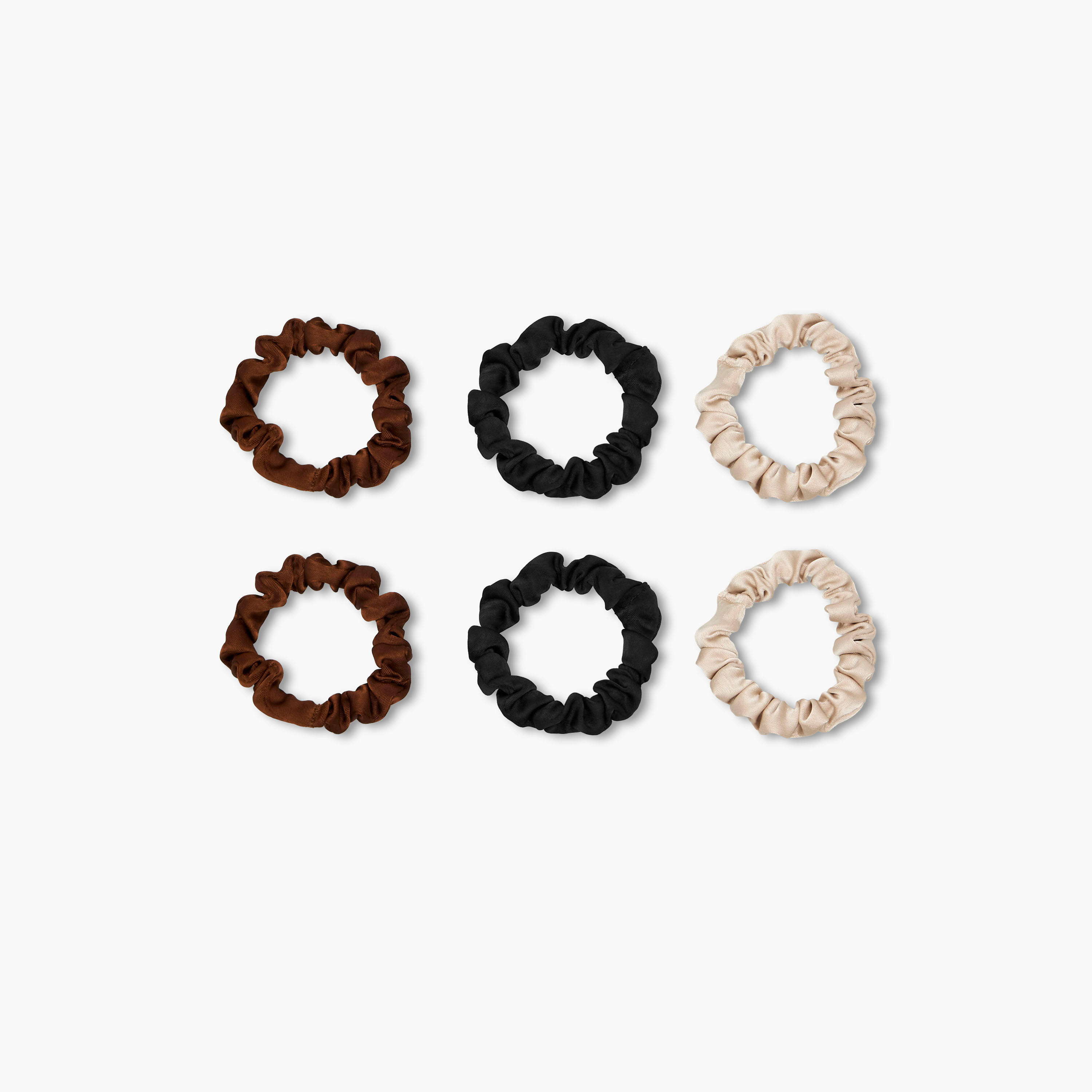 Gloo Pack of 6 Satin Hair Scrunchie-women-hairaccessories-scrunchies-image-3