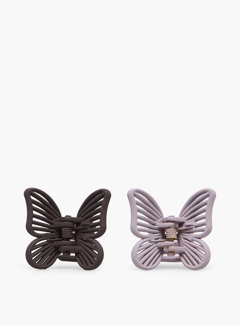 Gloo Pack of 8 Butterfly Hair Clamp with Matte Finish-women-hairaccessories-clamps-image-5