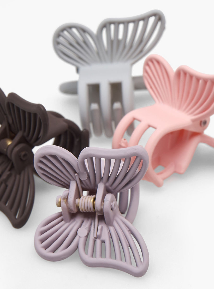 Gloo Pack of 8 Butterfly Hair Clamp with Matte Finish-women-hairaccessories-clamps-image-7