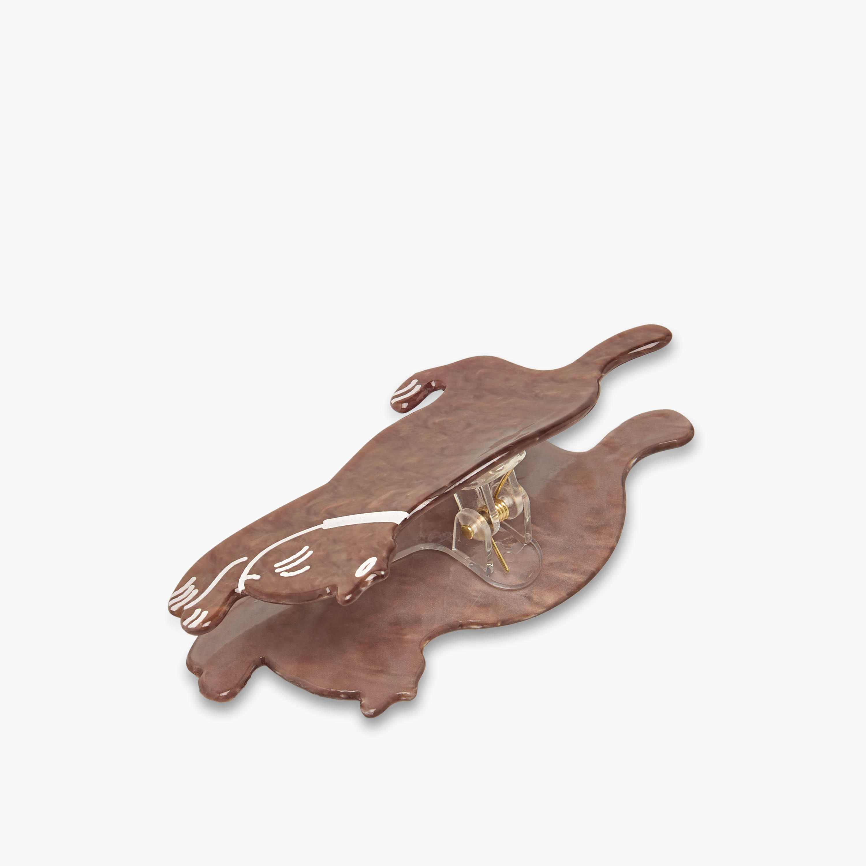 مشبك شعر بشكل قطة مع تصميم رخامي من جلو-women-hairaccessories-clamps-image-2