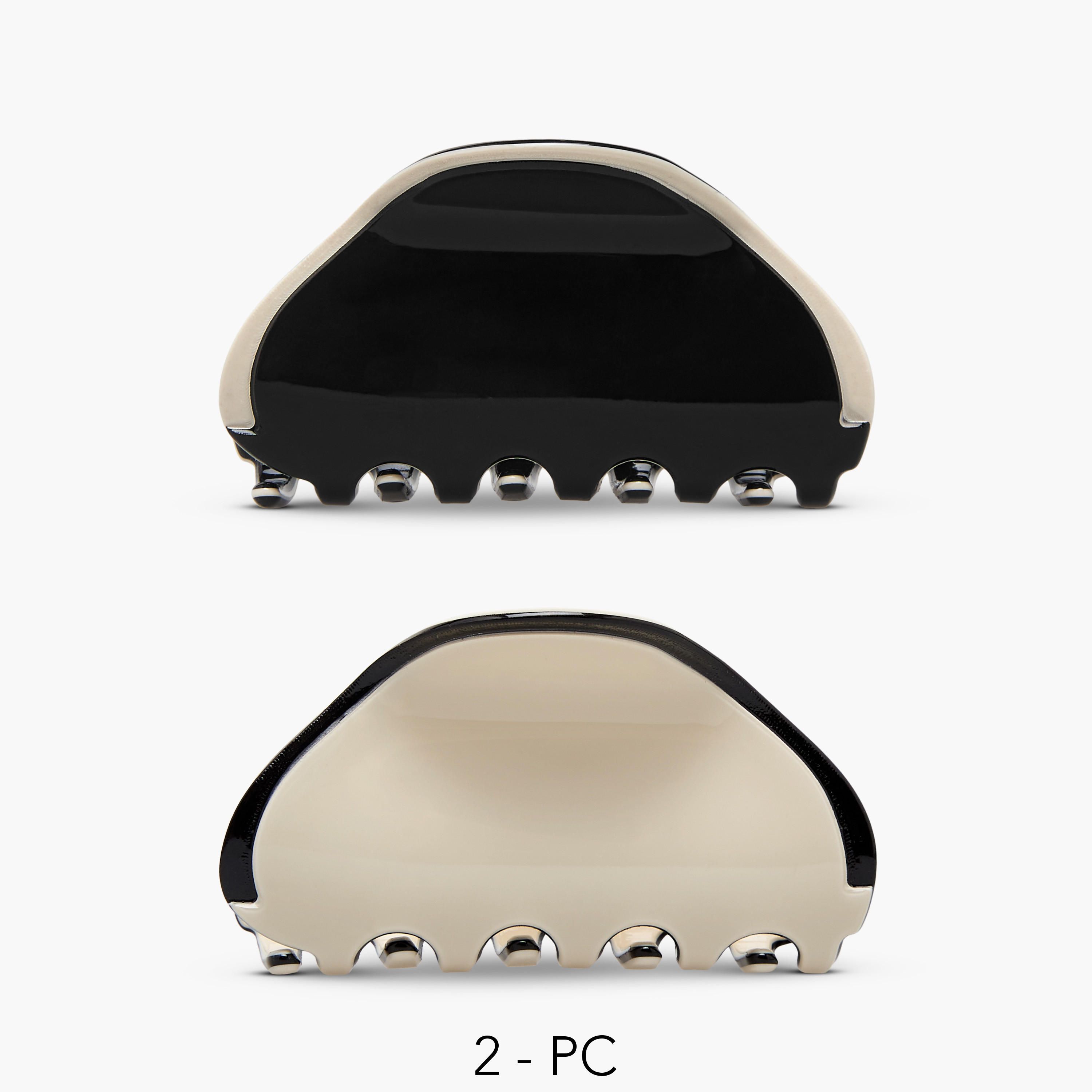 Pack of 2 Curved Hair Clamp with Glossy Finish-women-hairaccessories-clamps-image-1