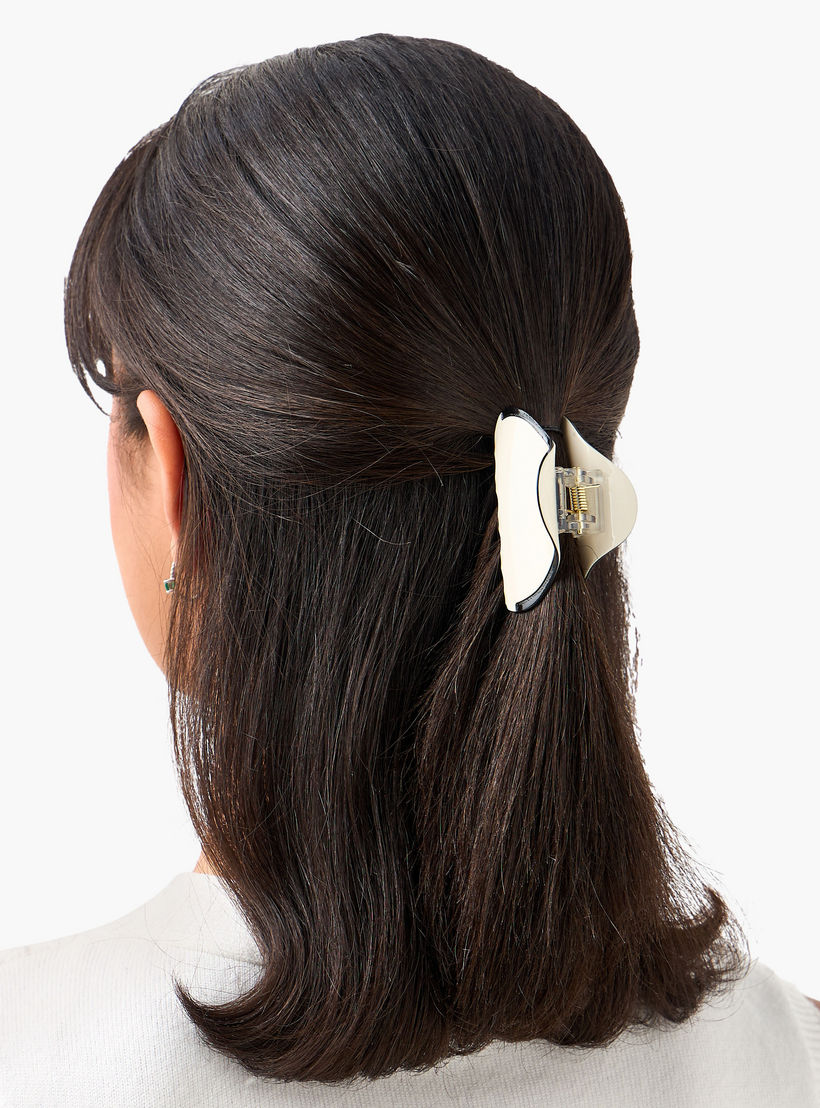 Pack of 2 Curved Hair Clamp with Glossy Finish-women-hairaccessories-clamps-image-2