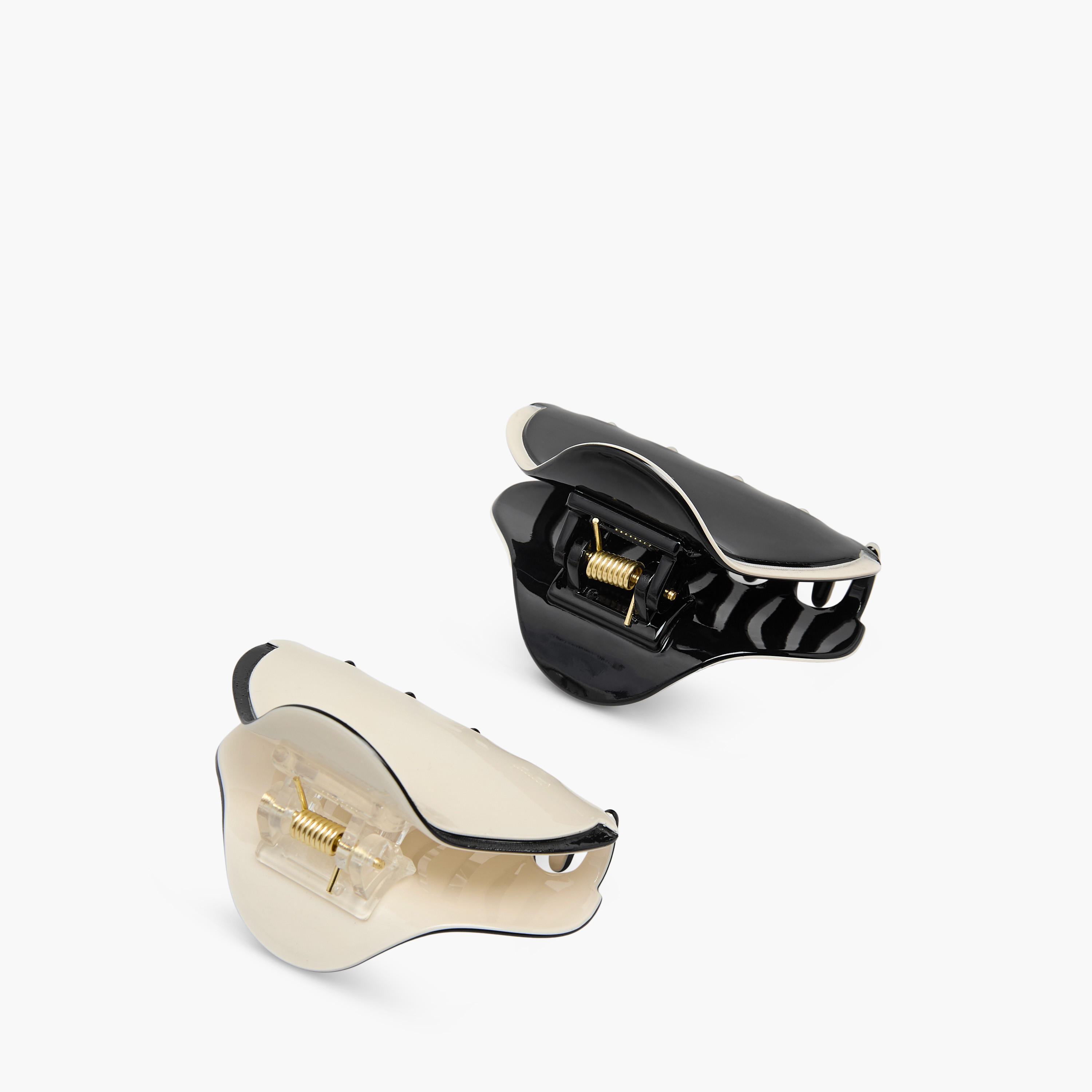 Pack of 2 Curved Hair Clamp with Glossy Finish-women-hairaccessories-clamps-image-5