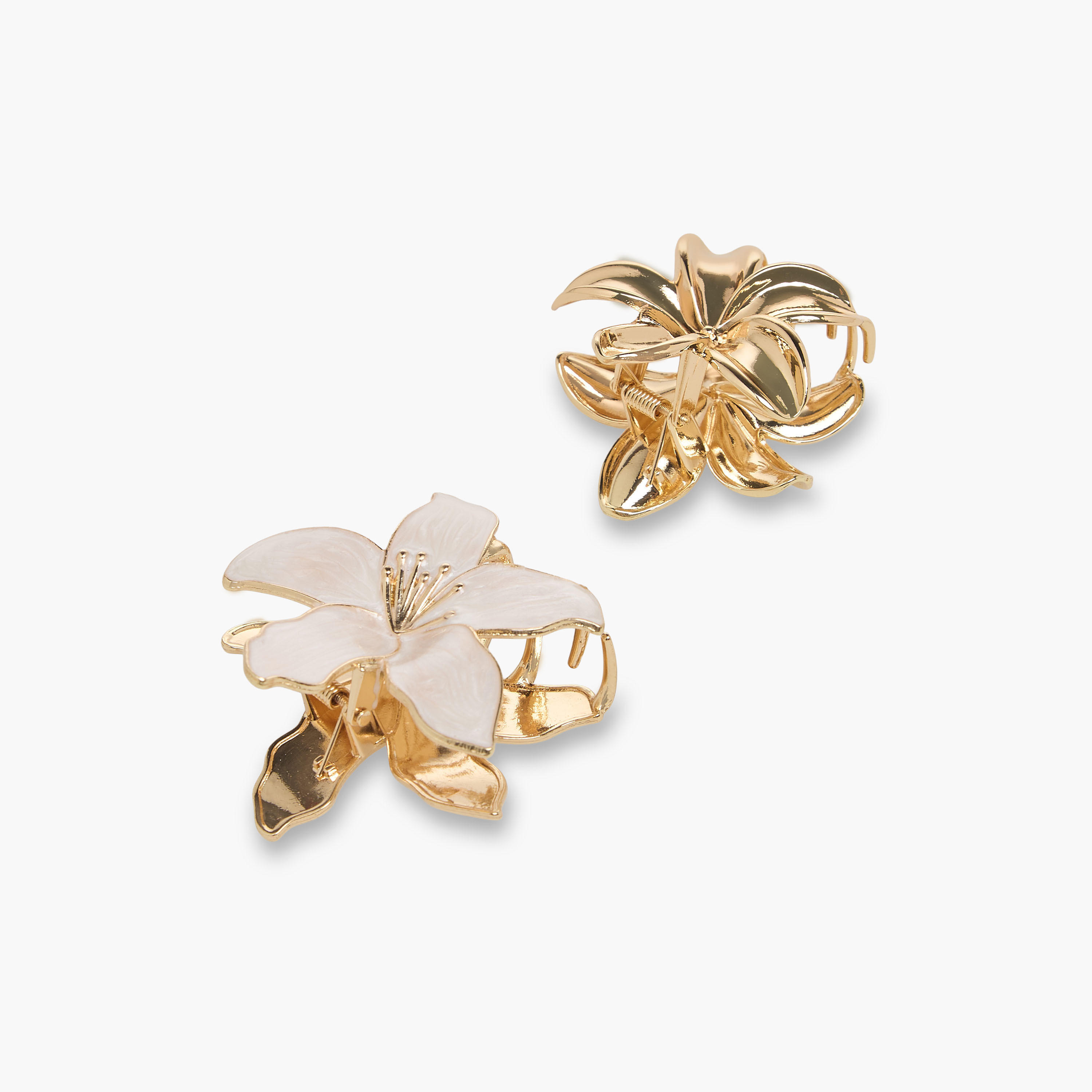 طقم مشابك شعر مزينة بالزهور من قطعتين-women-hairaccessories-clamps-image-4