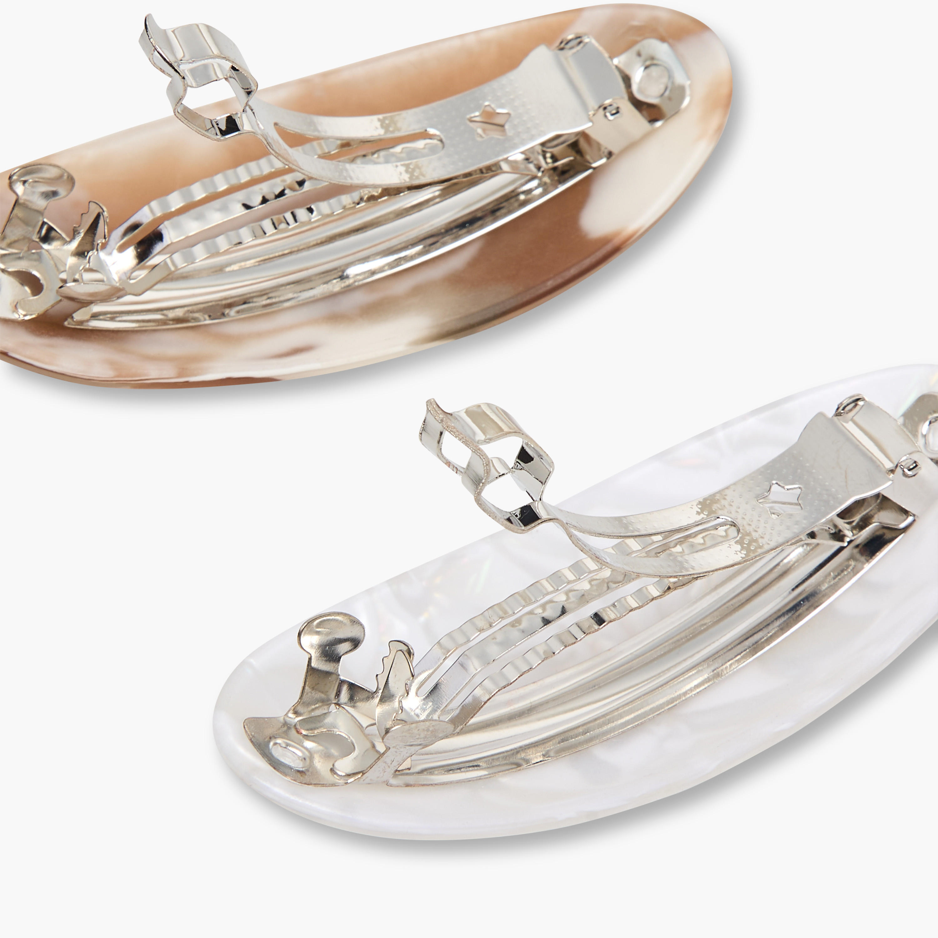 Pack of 2 Oval Barrette Hair Clip with Marbled Finish-women-hairaccessories-clamps-image-5