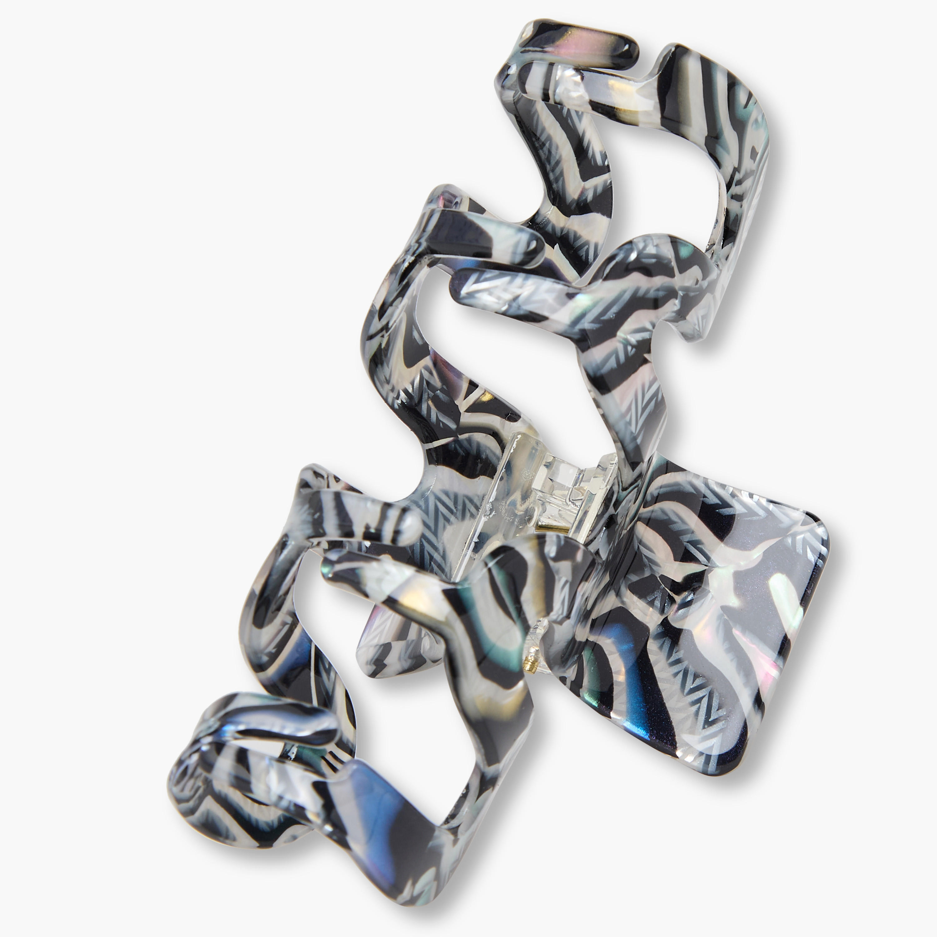 Pack of 2 Wavy Hair Clamp with Patterned Finish-women-hairaccessories-clamps-image-6