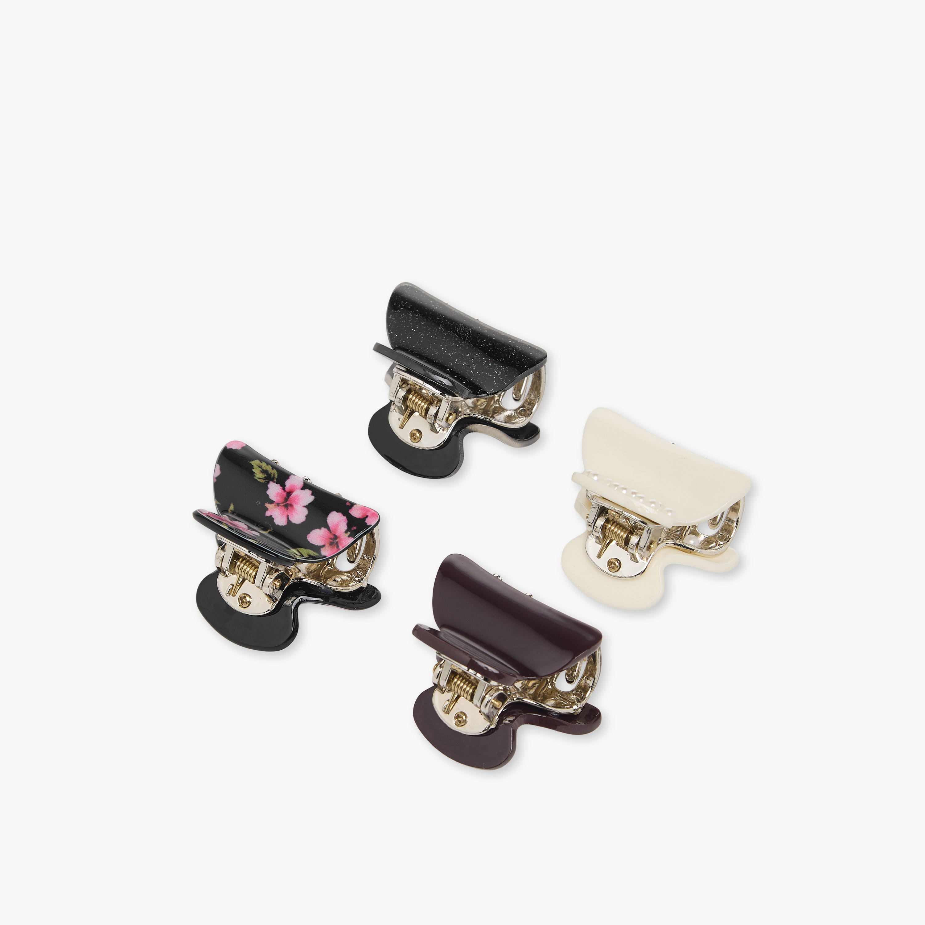طقم مشابك شعر منحنية بطبعات متنوعة من 4 قطع-women-hairaccessories-clamps-image-6