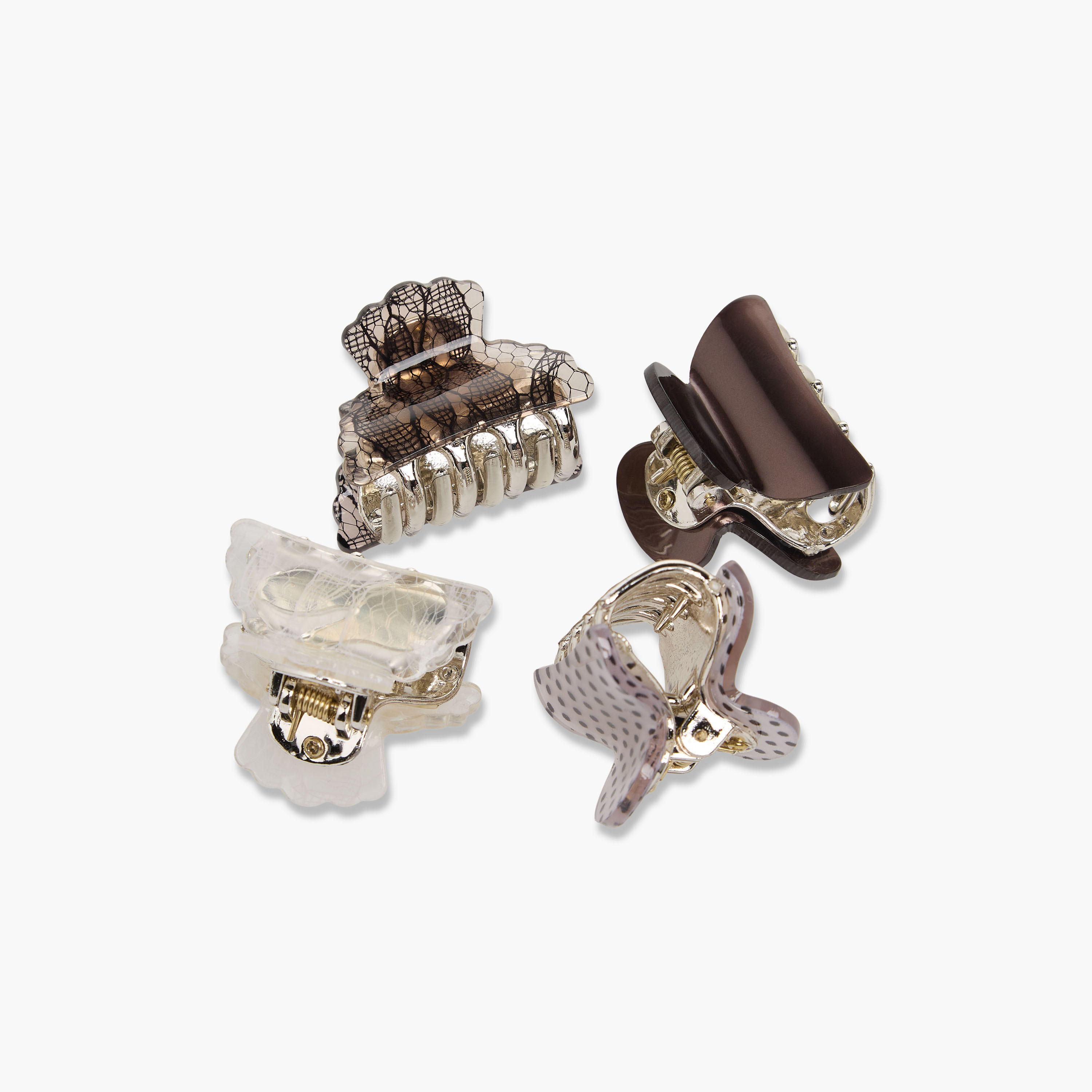 طقم مشابك شعر منحنية بطبعات متنوعة من 4 قطع-women-hairaccessories-clamps-image-7