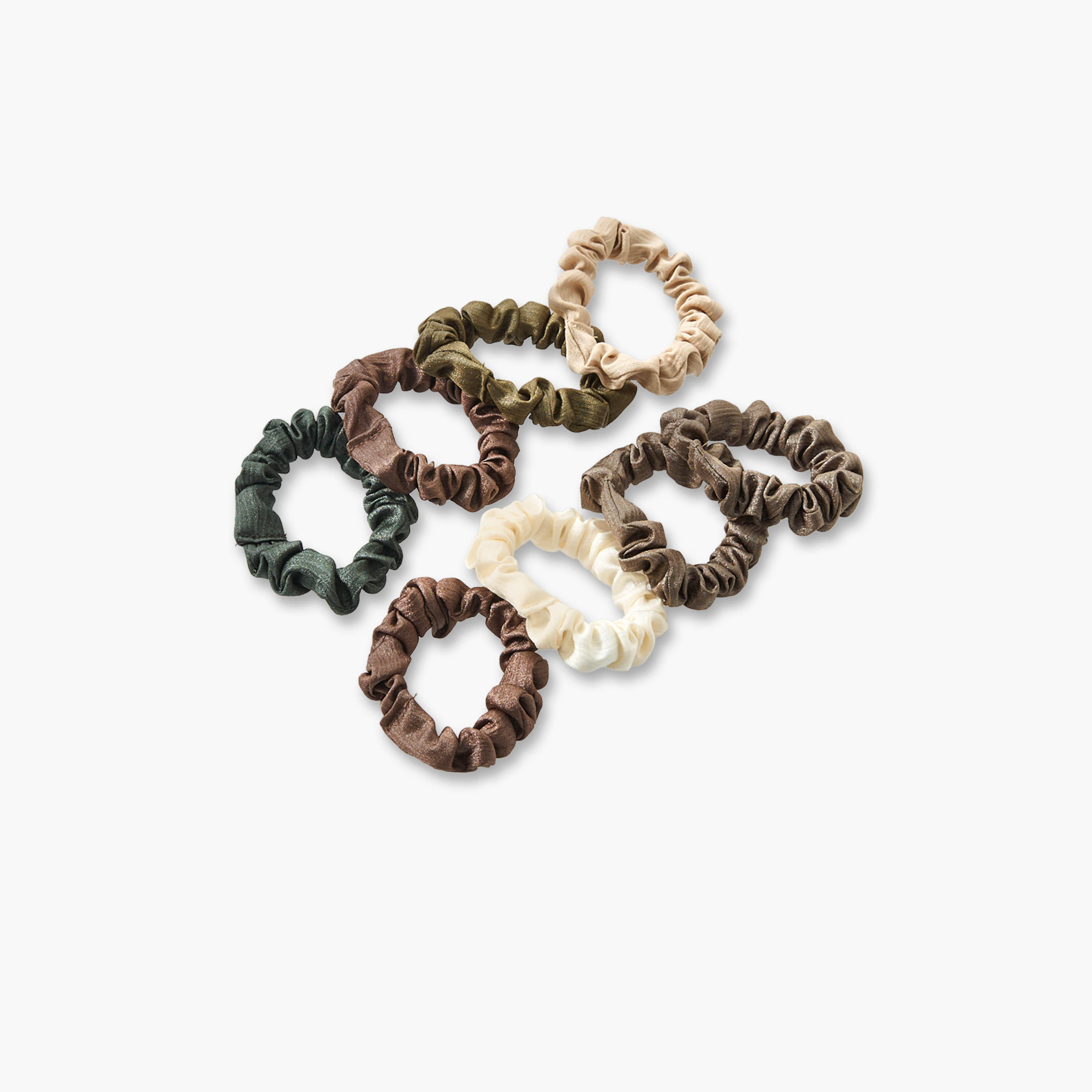 طقم ربطات شعر سكرانشي ساتان من 8 قطع-women-hairaccessories-scrunchies-image-2