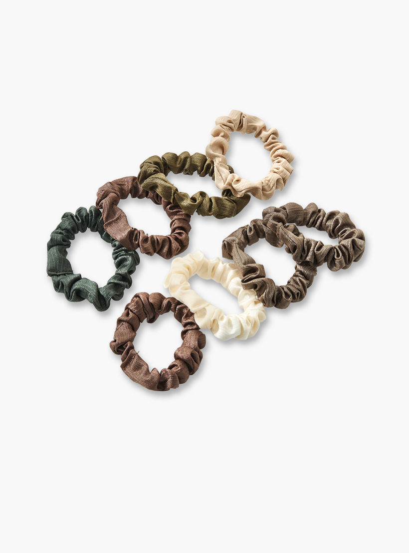 طقم ربطات شعر سكرانشي ساتان من 8 قطع-women-hairaccessories-scrunchies-image-2
