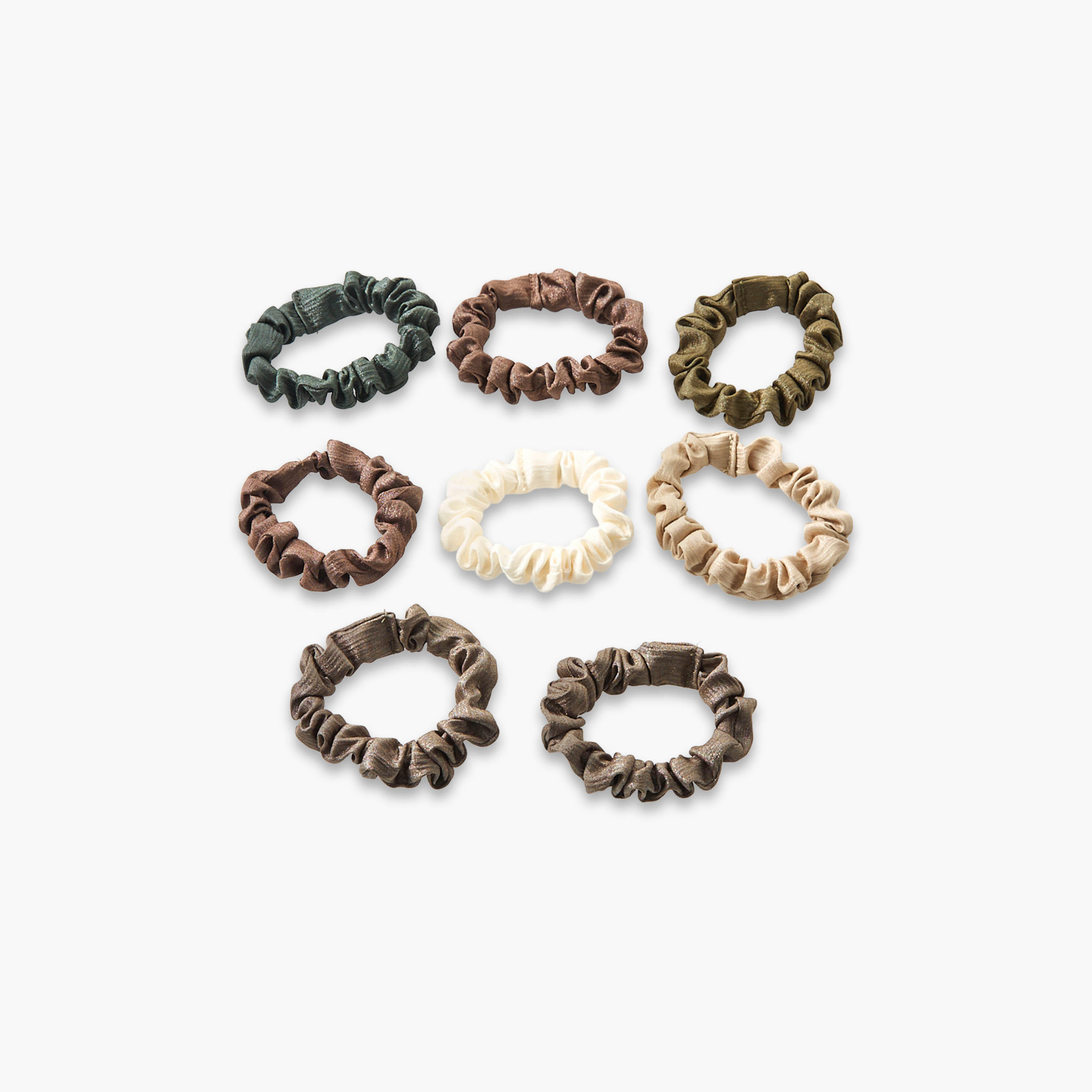 طقم ربطات شعر سكرانشي ساتان من 8 قطع-women-hairaccessories-scrunchies-image-4