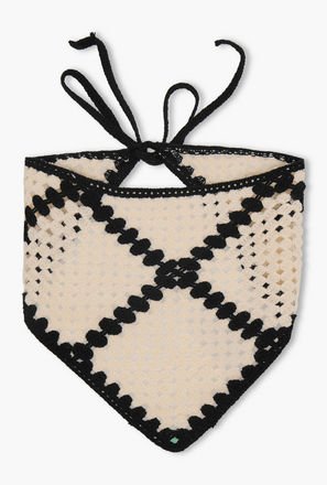 Crochet Bandana with Tie Closure-women-image-1