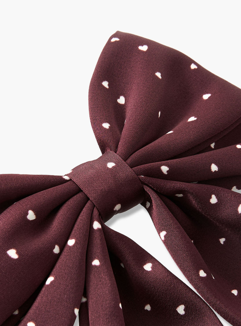 مشبك شعر فيونكة بطبعات قلوب-women-hairaccessories-clips-image-2