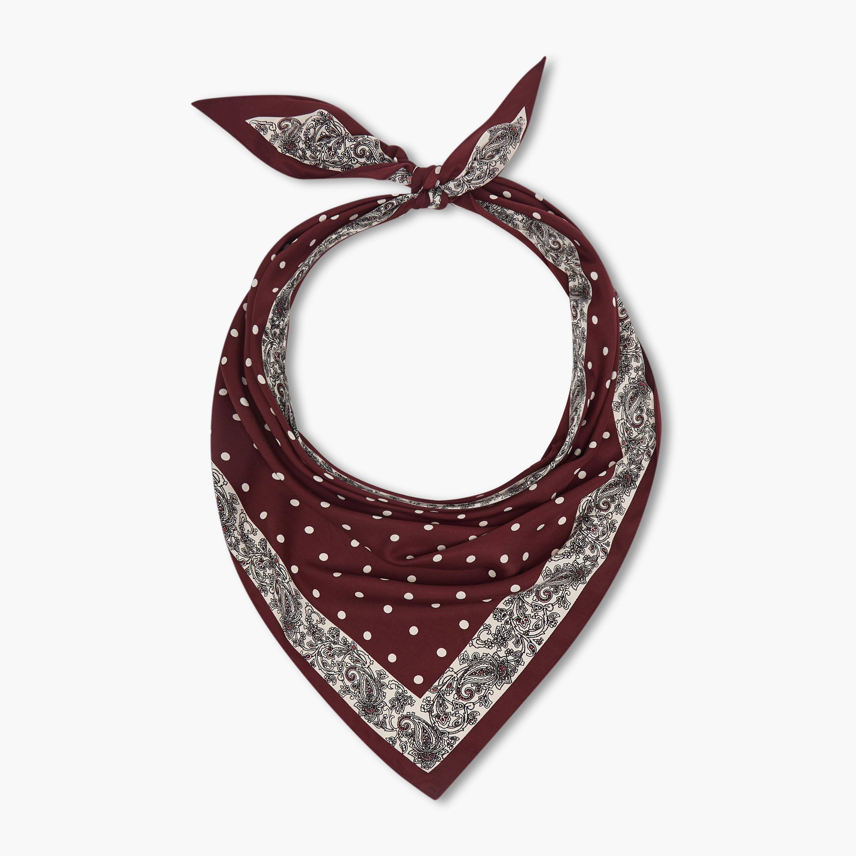 Floral Print Bandana Scarf-women-hairaccessories-bands-image-1