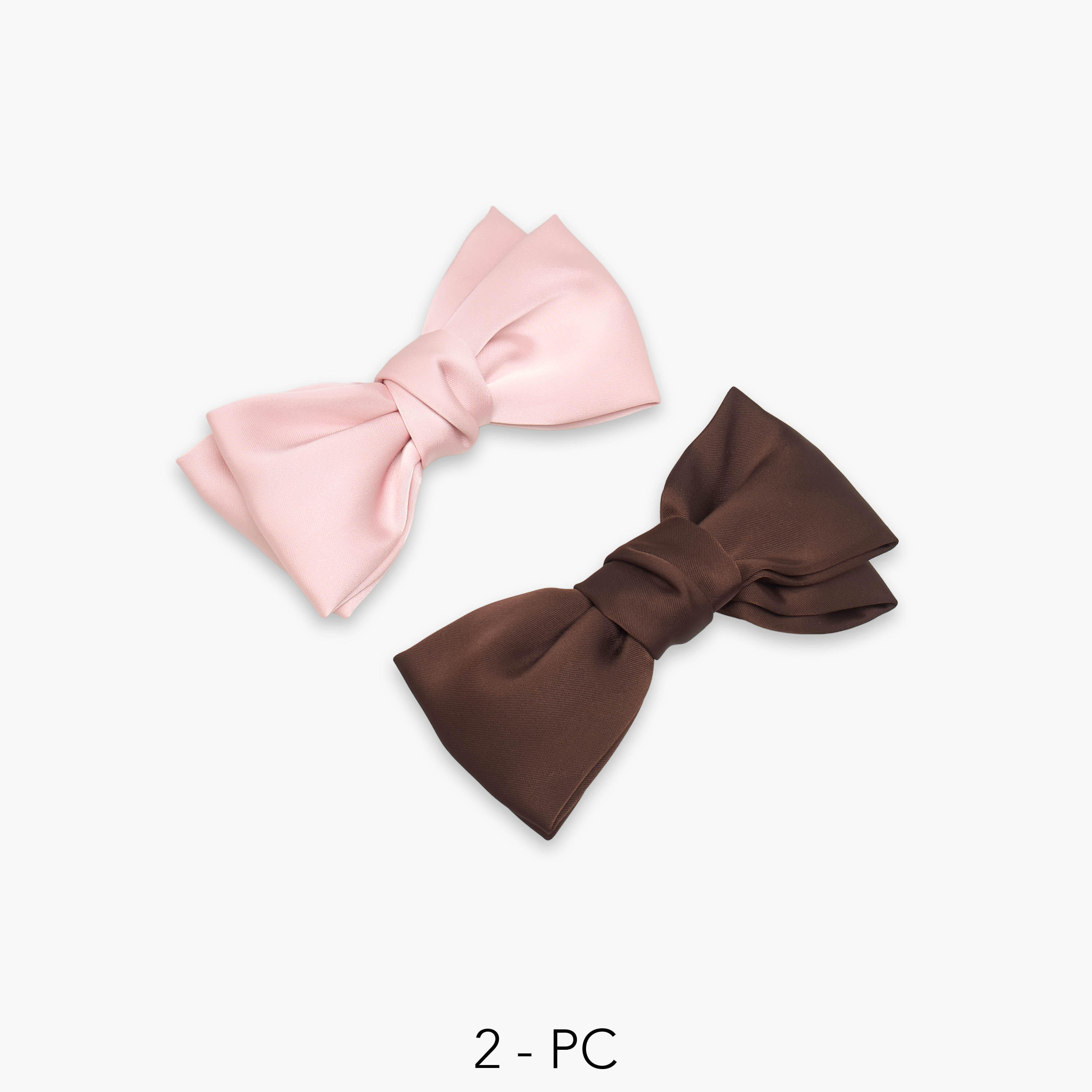 مشابك شعر باريت بزينة فيونكة من جلو - عبوة من قطعتين-women-hairaccessories-clips-image-1