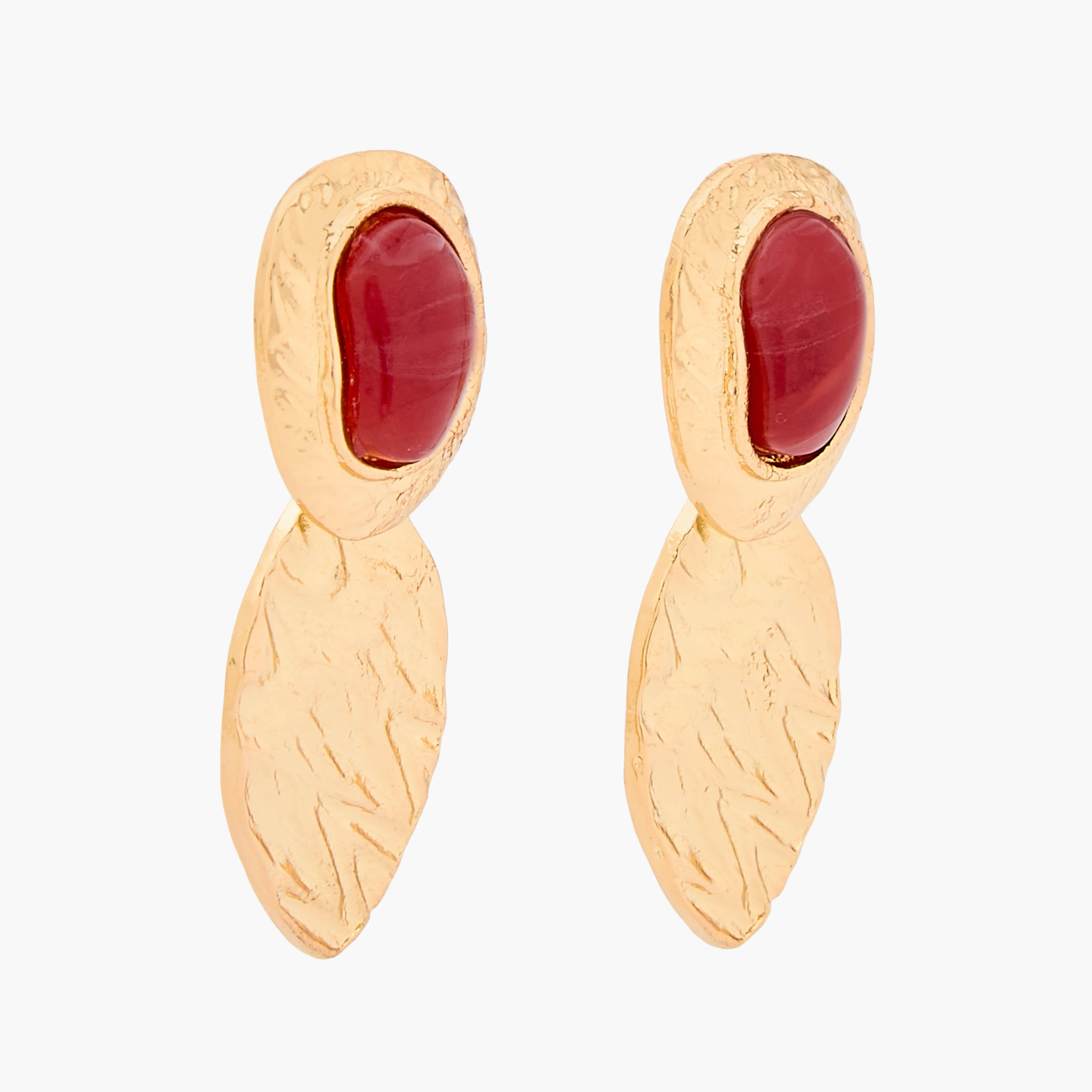 حلق متدلي بلون ذهبي ومكبس إغلاق خلفي من جلو-women-watchesandjewellery-jewellery-earrings-image-2