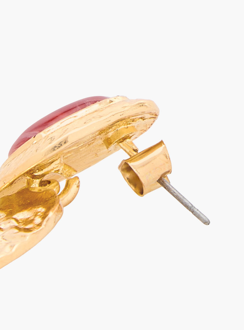 حلق متدلي بلون ذهبي ومكبس إغلاق خلفي من جلو-women-watchesandjewellery-jewellery-earrings-image-4
