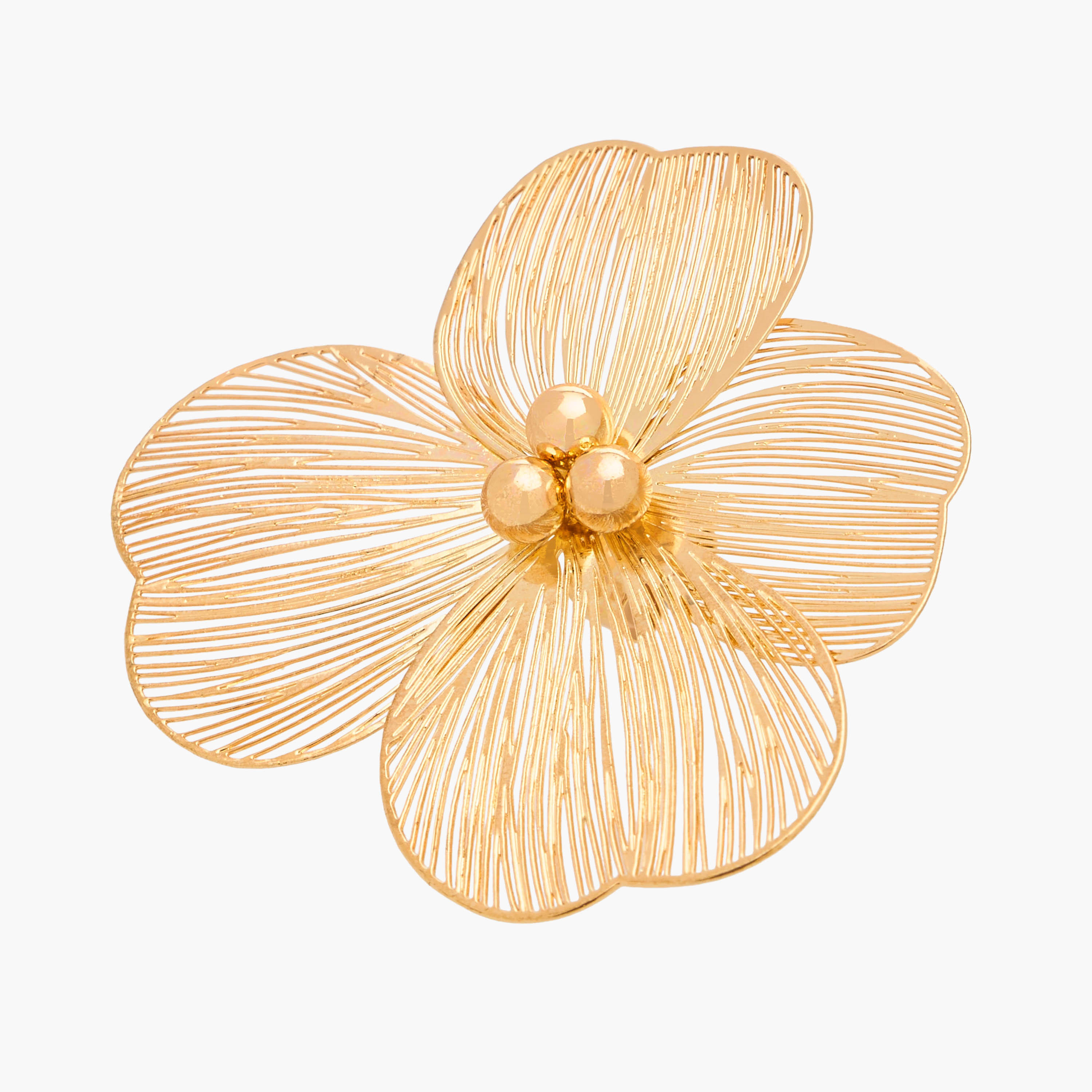 حلق بتصميم زهري ذهبي اللون وبمكبس إغلاق خلفي من جلو-women-watchesandjewellery-jewellery-earrings-image-3