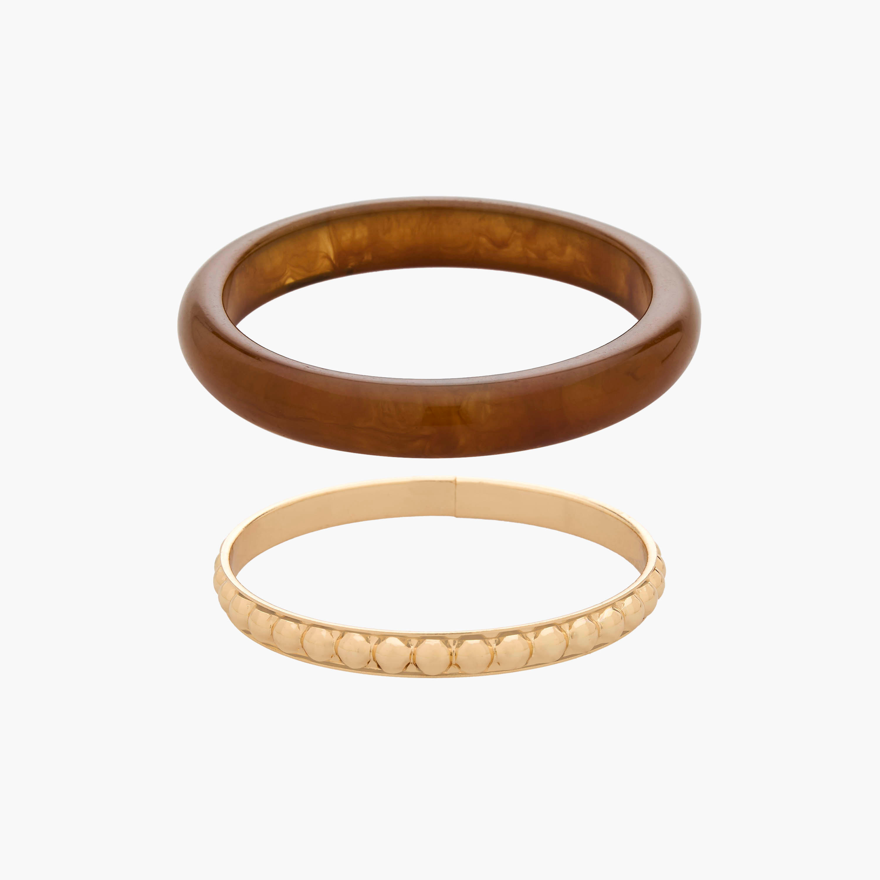 طقم أساور جلو الأنيقة من قطعتين بتصميم عصري-women-watchesandjewellery-jewellery-banglesandbracelets-image-1