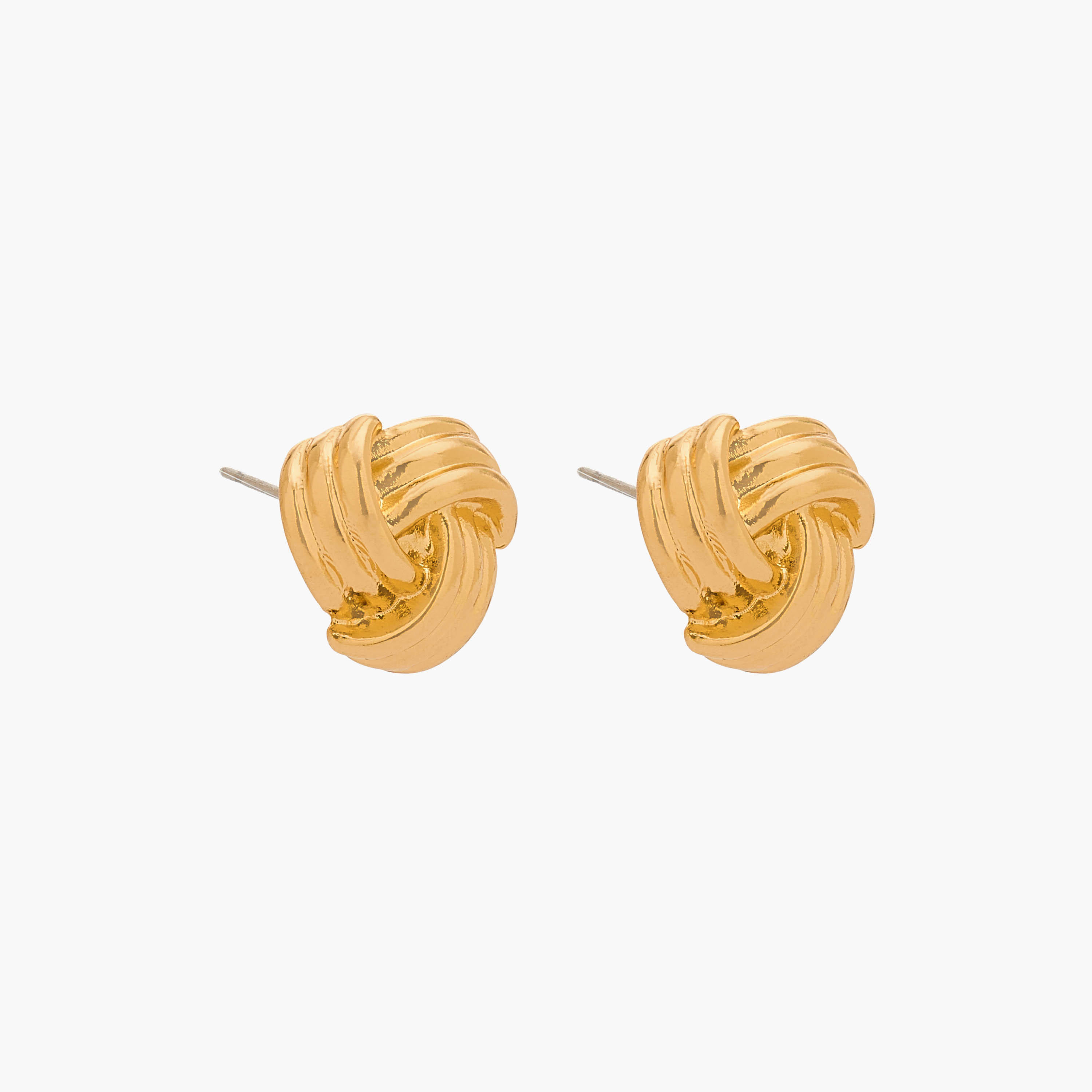 حلقان متنوعة بلون ذهبي ومكبس إغلاق خلفي من جلو - طقم من قطعتين-women-watchesandjewellery-jewellery-earrings-image-3